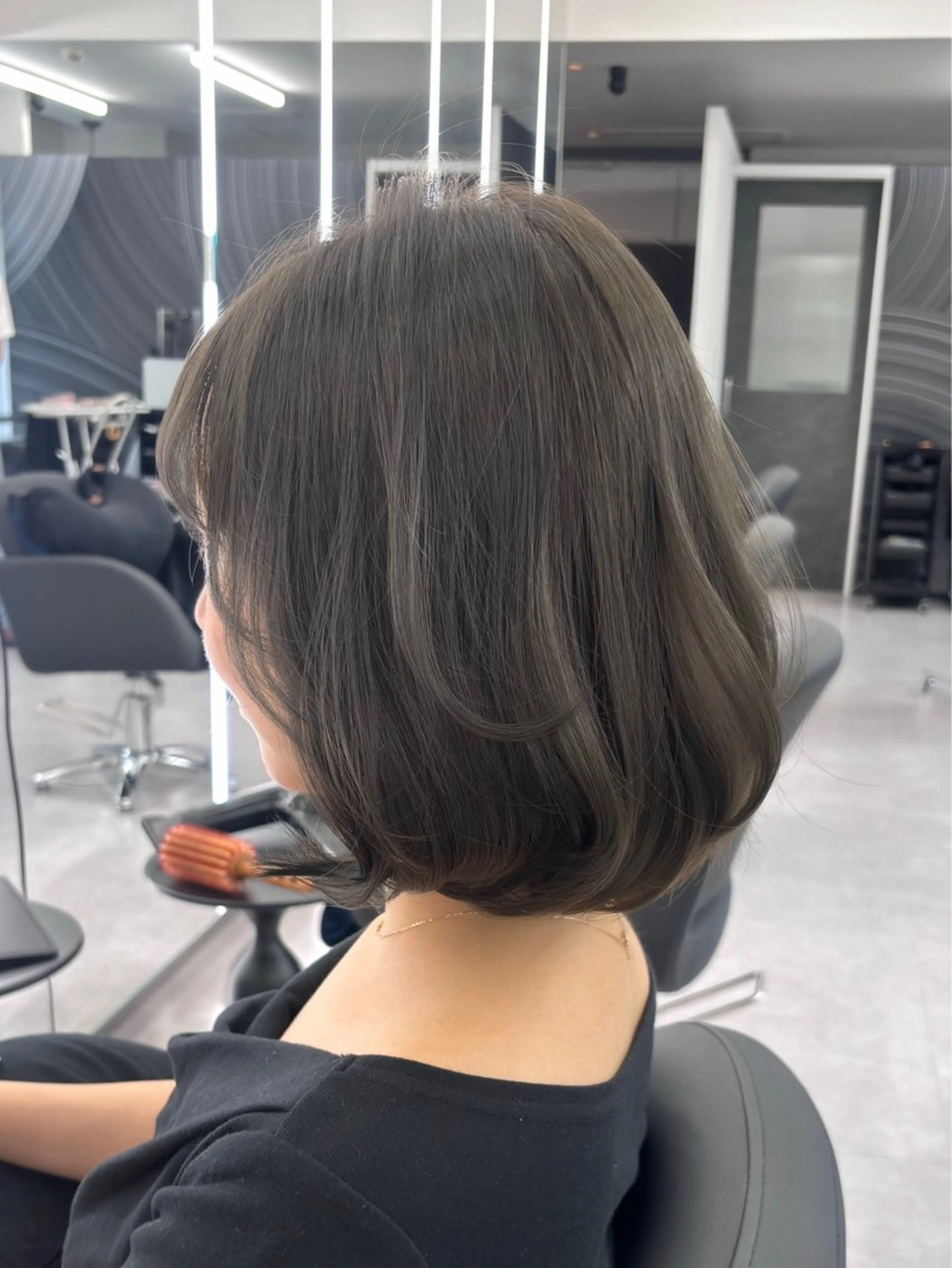 ショート カラー カット ヘアカラー トリートメント 髪質改善/赤み消し ブリーチなし心斎橋のヘアスタイル