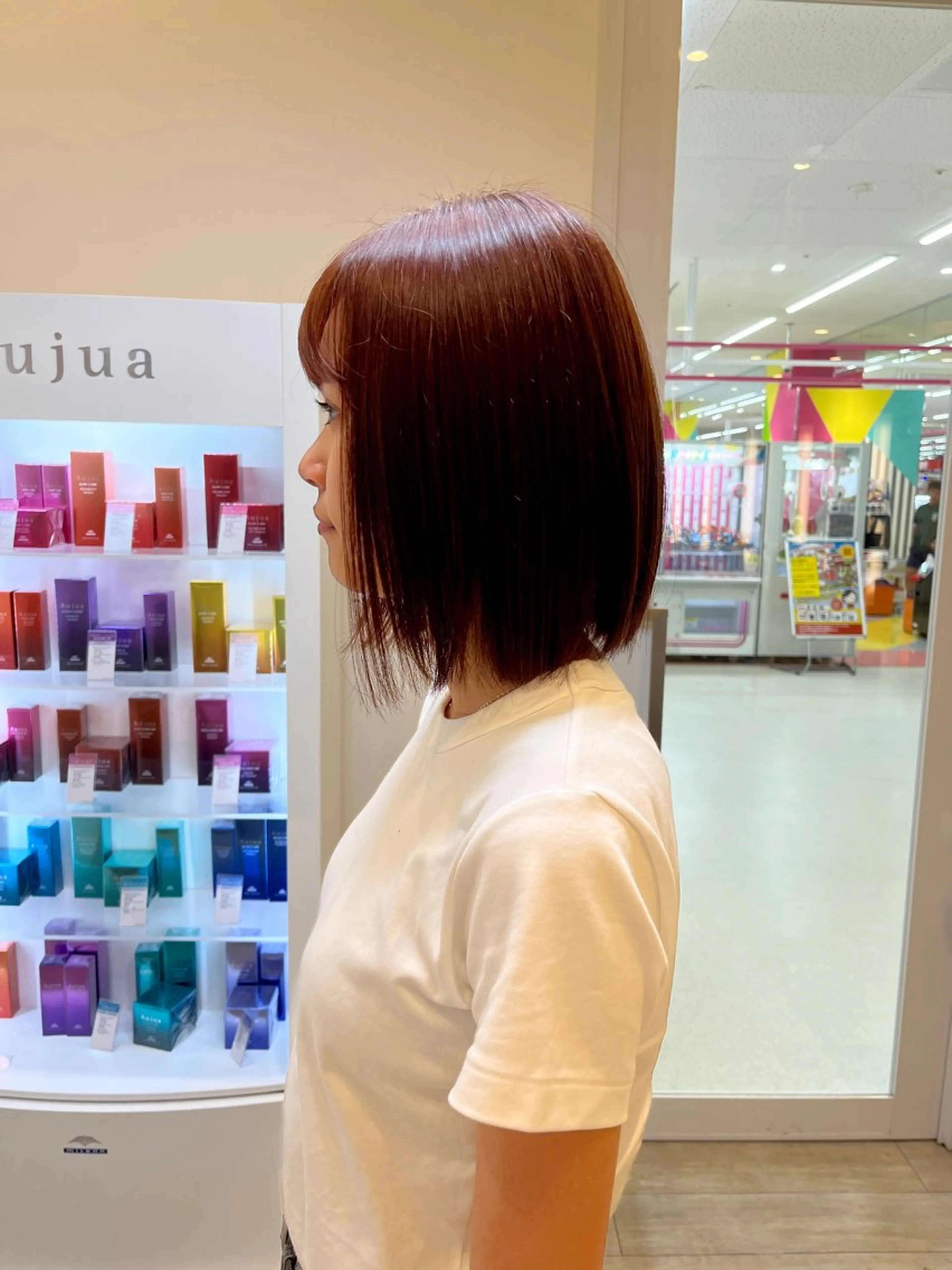 セミロング カラー ブラウンカラー 牛尾 丈のヘアスタイル