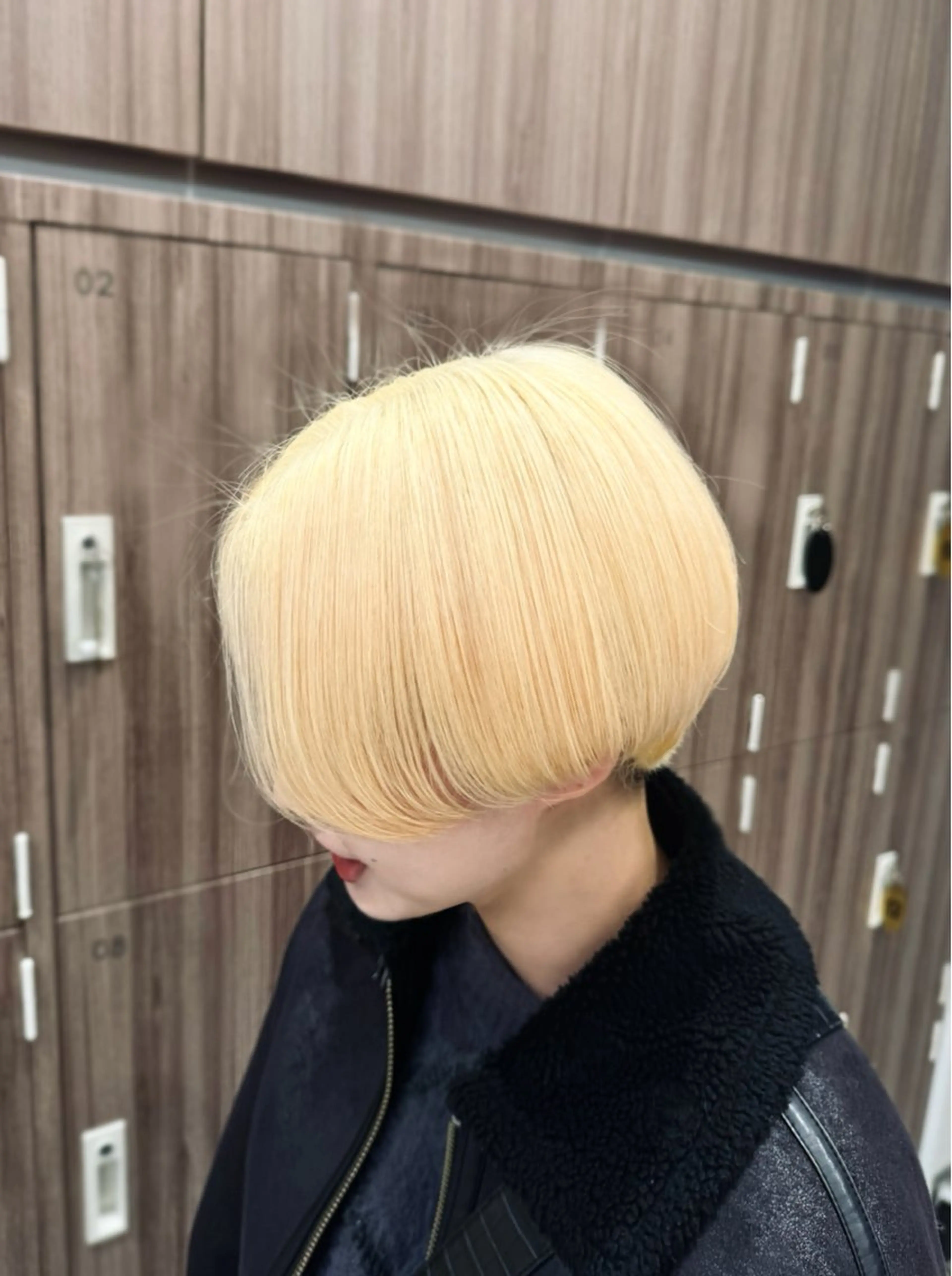 ショート ヘアカラー トリートメント 前髪クロスパーマ /美髪矯正/和田優海のヘアスタイル