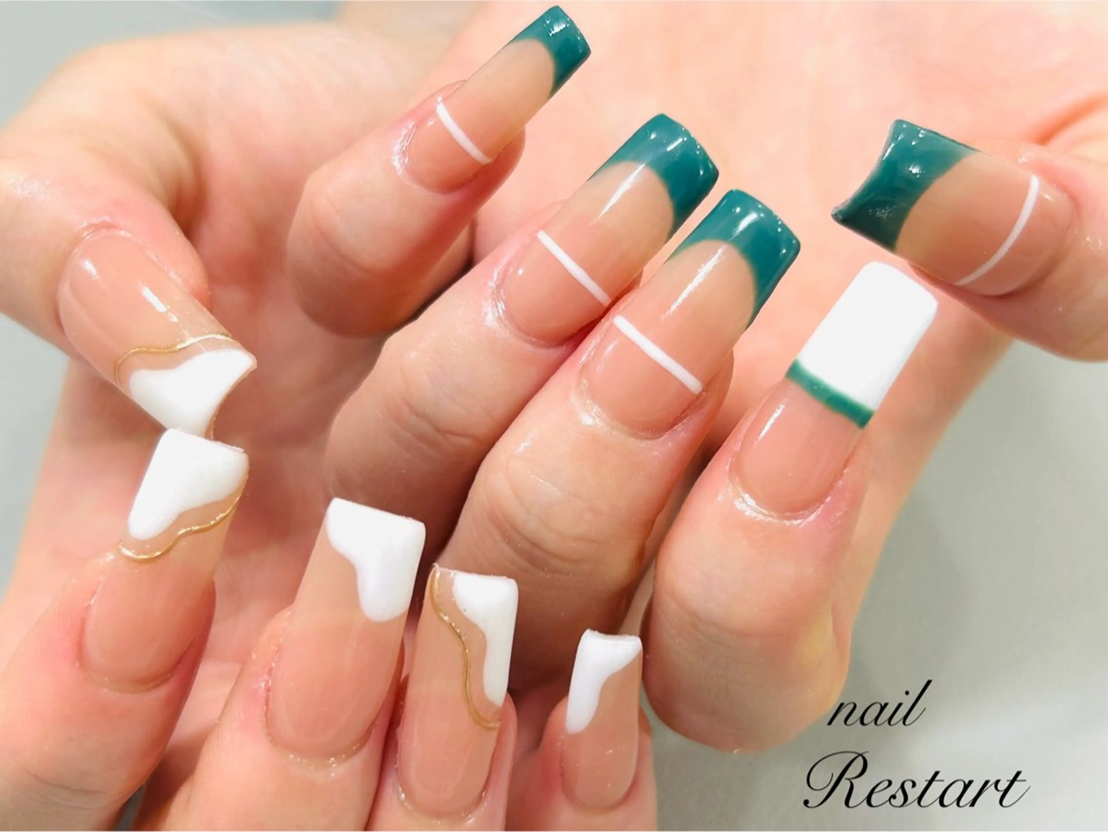 ロング ハンドネイル nail Restart所属・Restart YURIのネイルデザイン