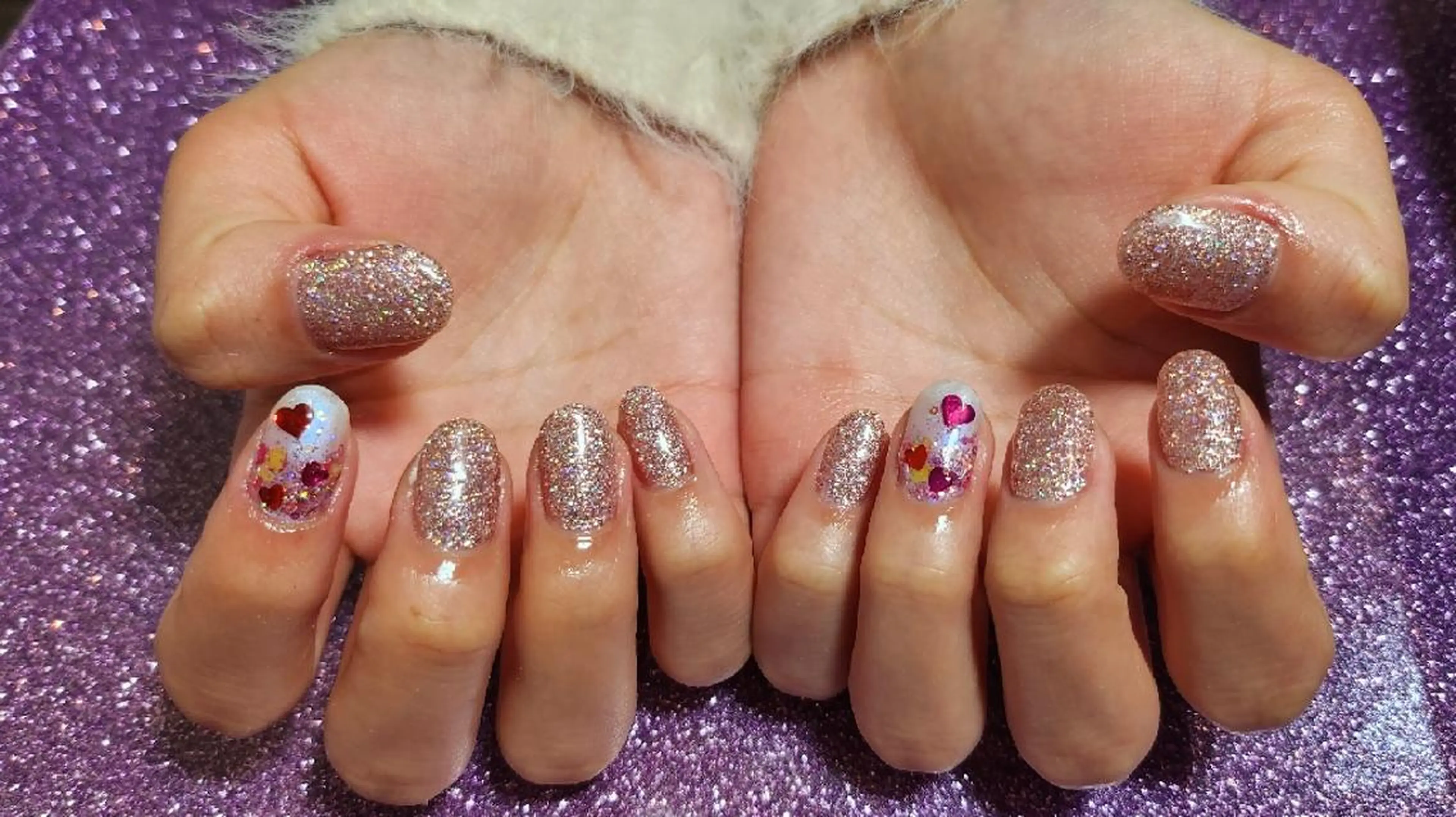 ネイル キラキラネイル 💜bora .のネイルデザイン