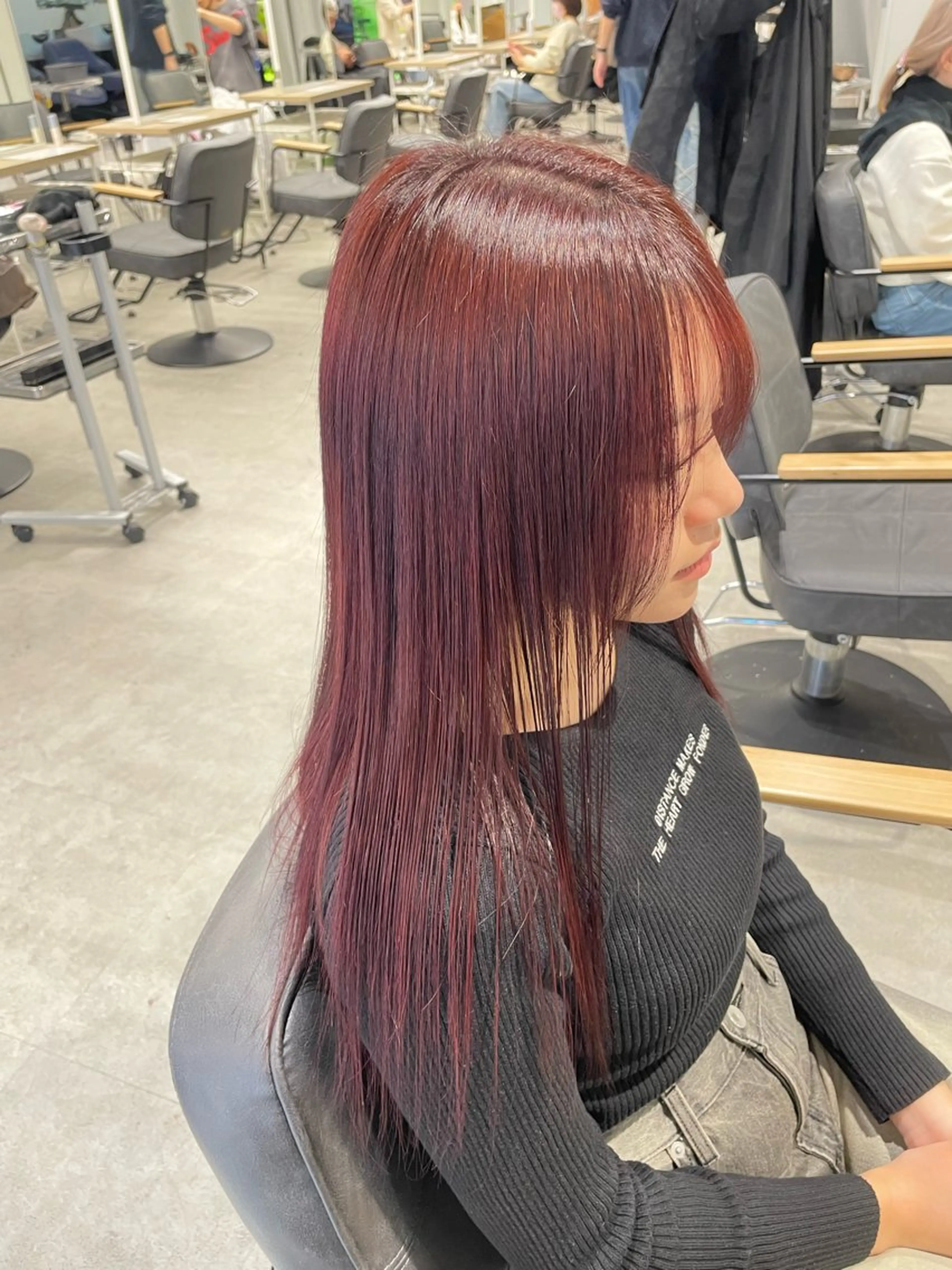 セミロング カラー セミロングパーマ バレイヤージュ ブリーチ ケアブリーチ ダブルカラー ヘアカラー カラーモデル⚡️ REONのヘアスタイル