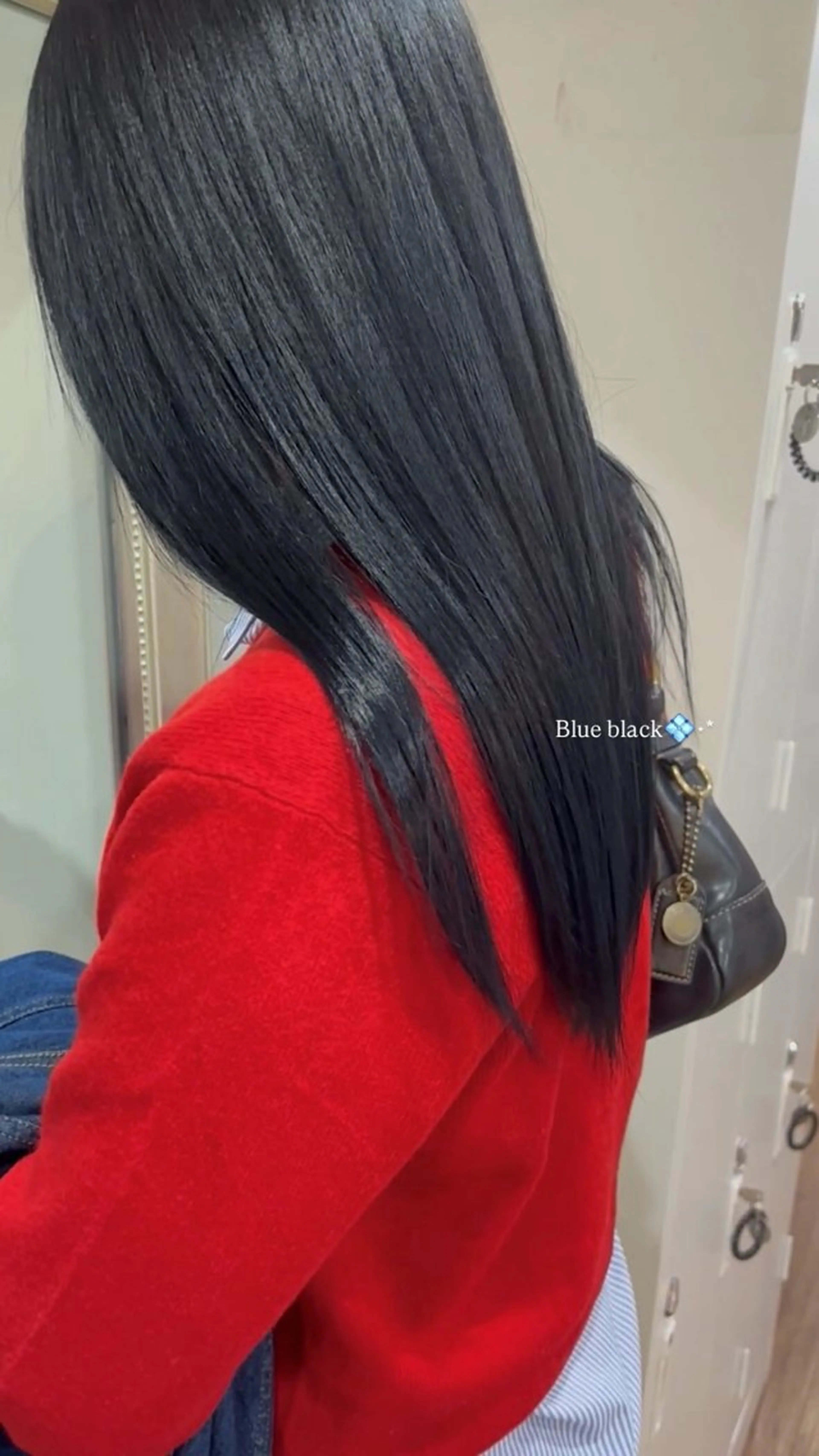 ロング カラー 黒髪 ブルーカラー ブルーブラック 透明感カラー 🌞SoL🌞竹原 沙希のヘアスタイル