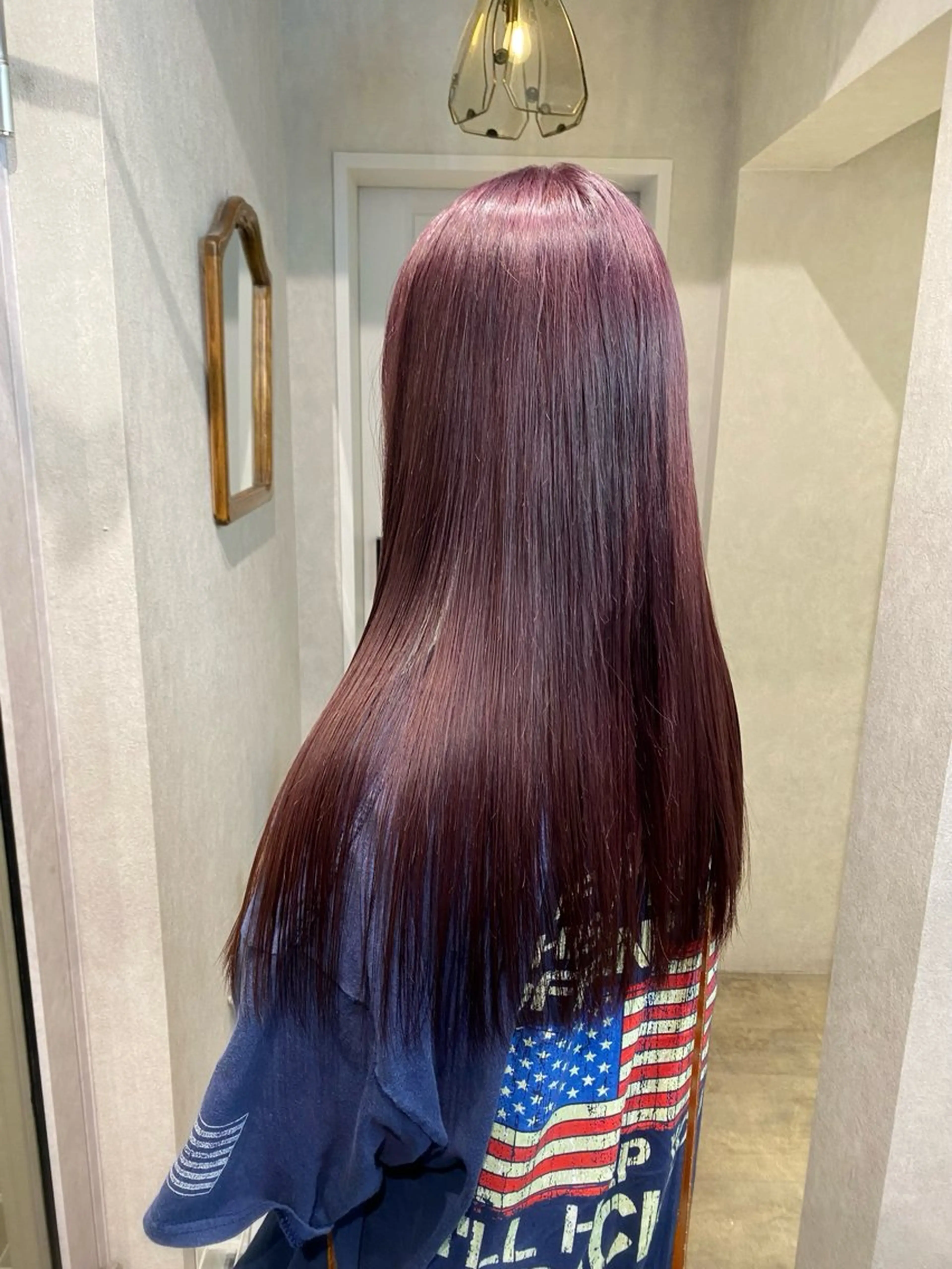 ロング カラー ラベンダーカラー ピンクカラー ピンクラベンダー ヘアカラー ハイトーン💖 ネイル💅まりなのヘアスタイル