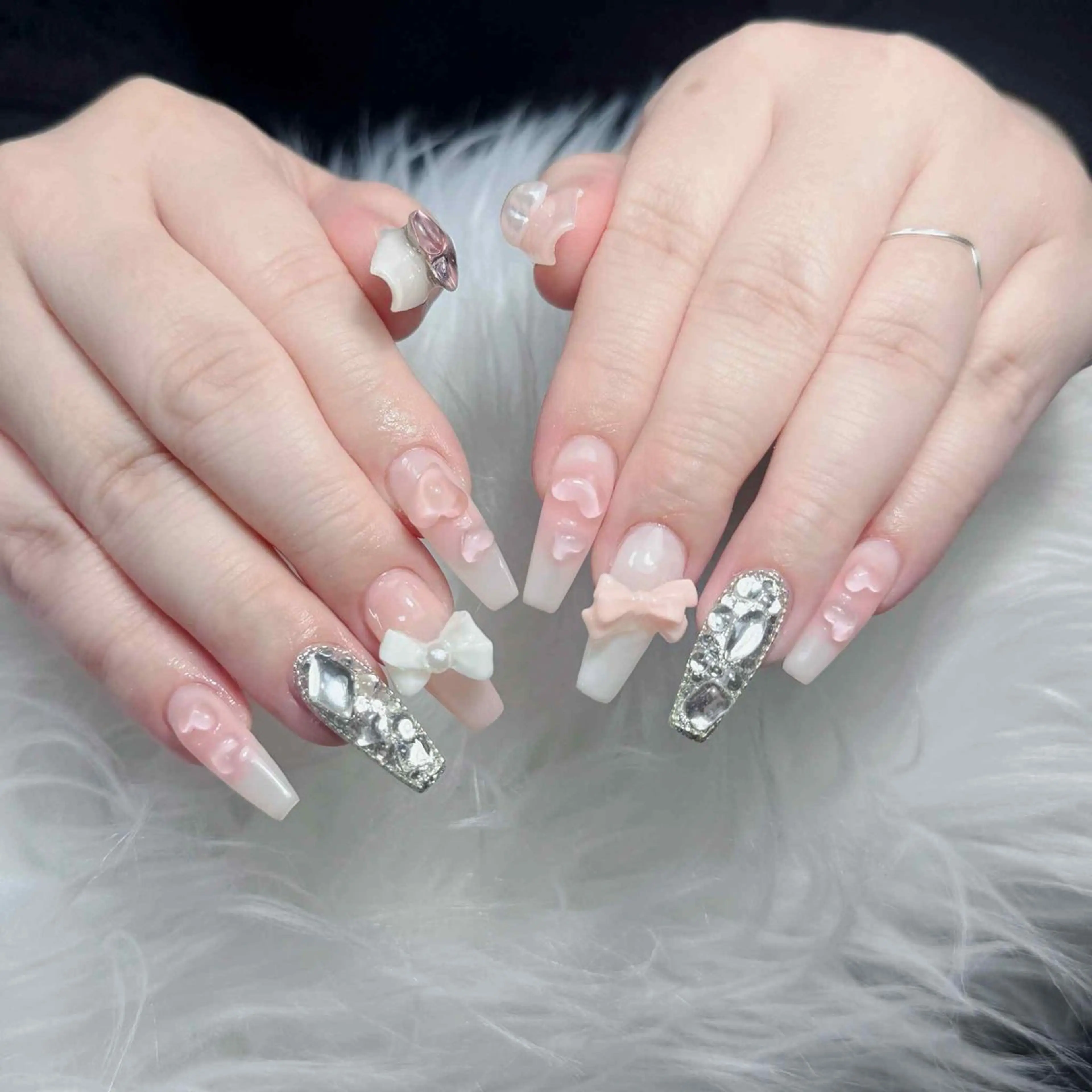 ネイル アートネイル フレンチネイル ジェルネイル 韓国ネイル マグネットネイル ハンドネイル Lenie Nail Okuboのネイルデザイン