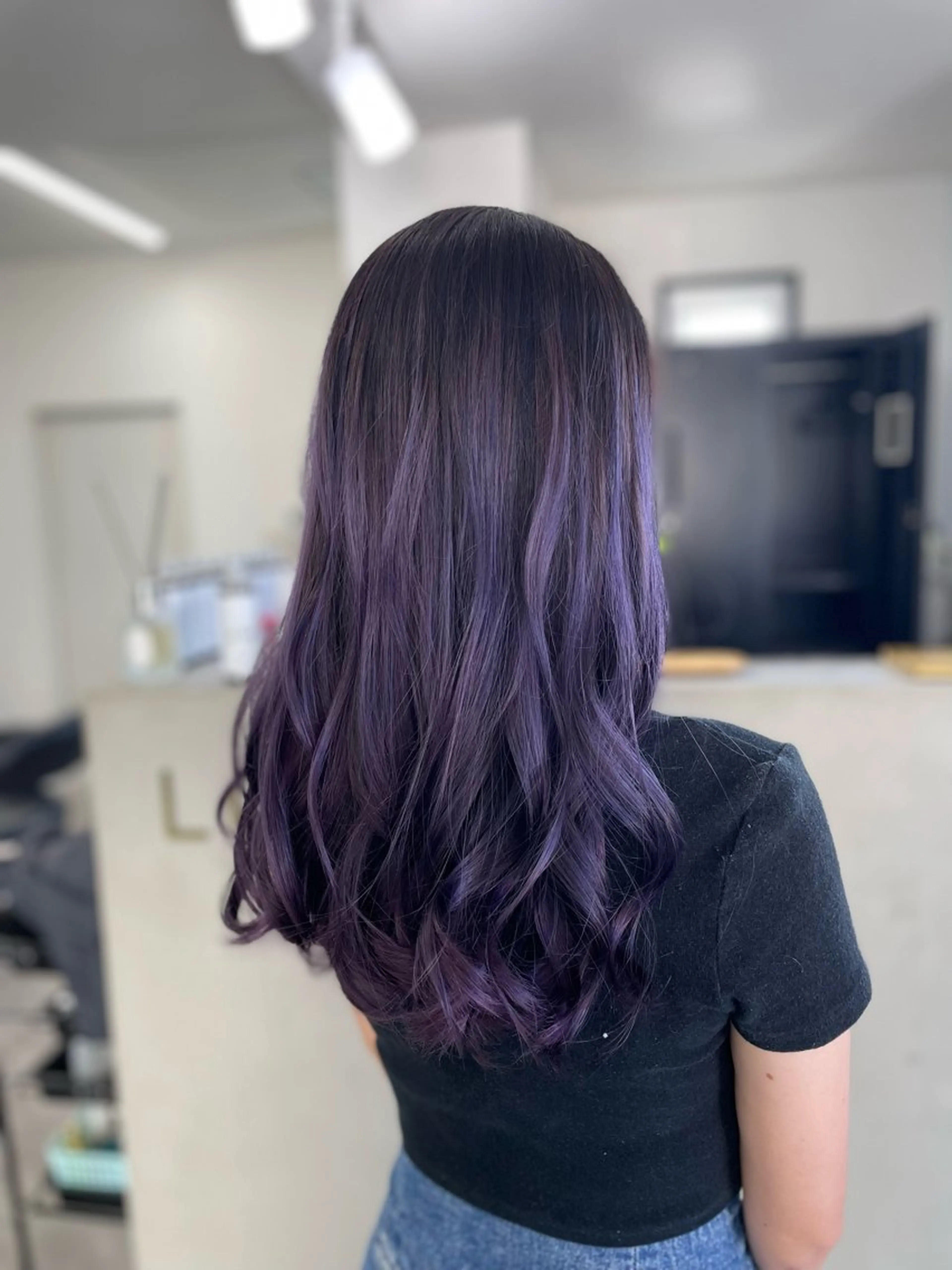 セミロング カラー バレイヤージュ ブリーチ パープルカラー レイヤーカット LOBY浦添店所属・LOBY浦添店 NABEのその他イメージ