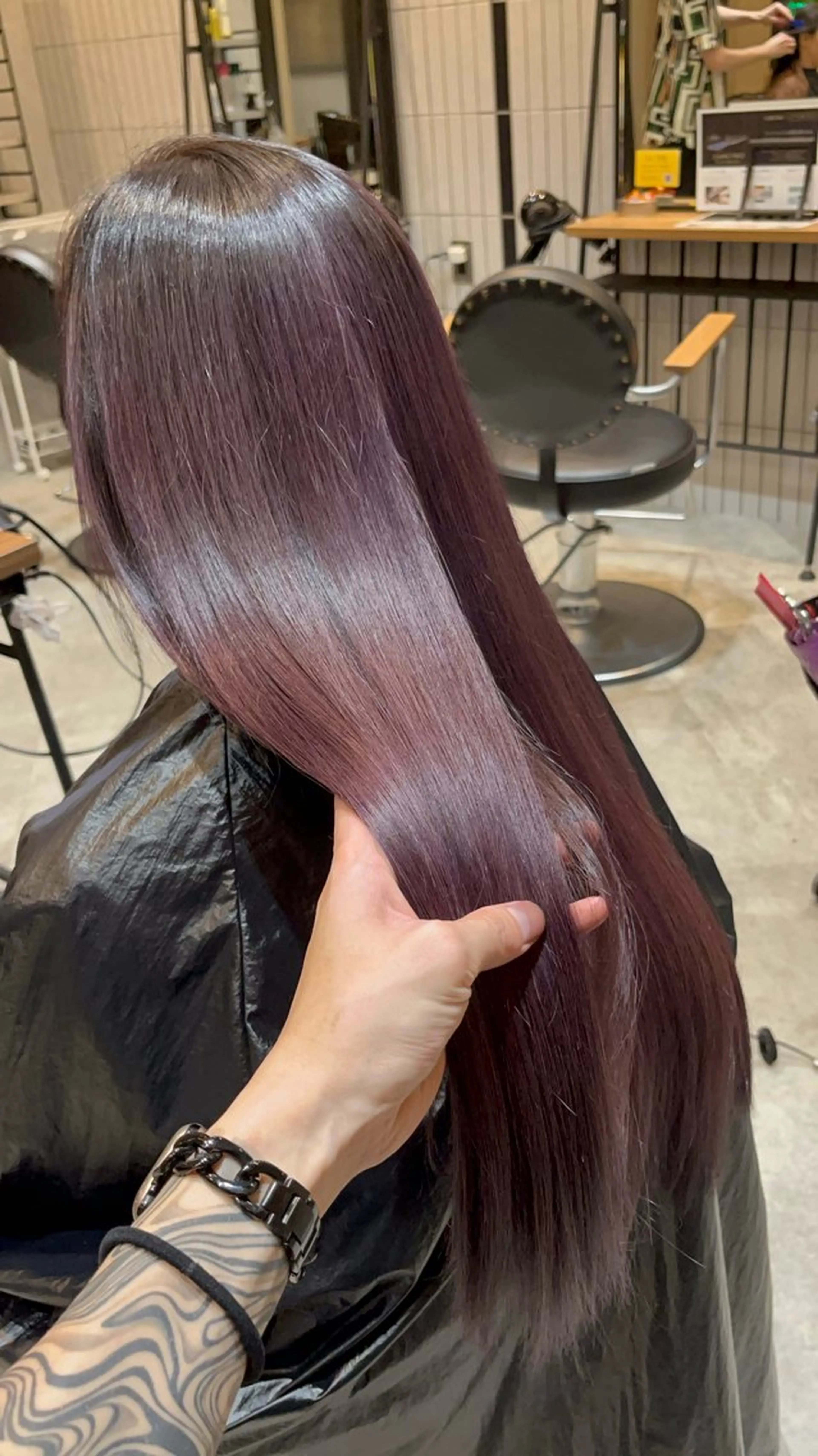 ロング カラー ラベンダーカラー カット ヘアカラー トリートメント SALOWIN 栄３丁目店所属・福田 修平💎 髪質改善/美髪矯正のヘアスタイル