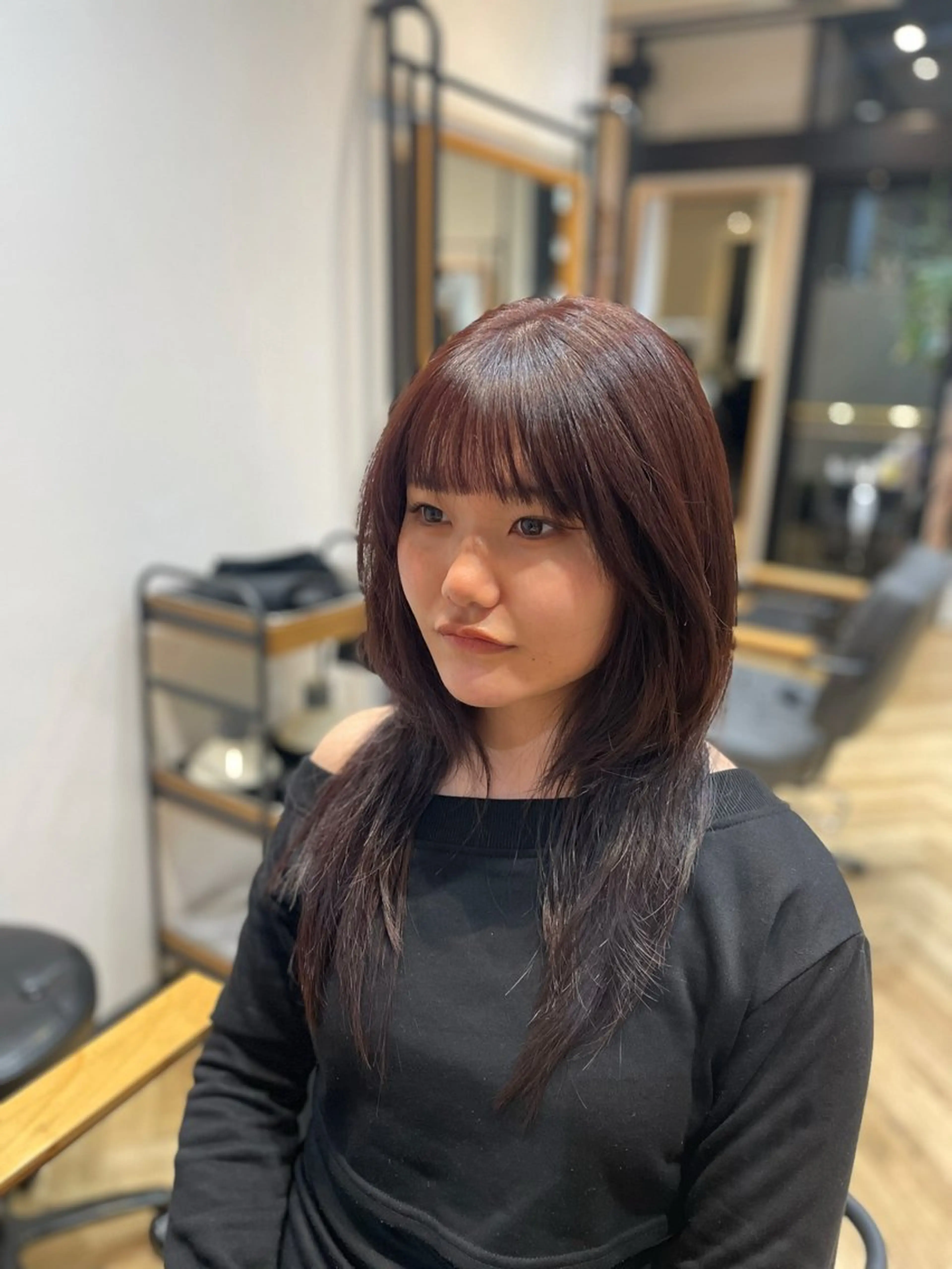 ロング カラー ハッシュカット カット ヘアカラー 望恵 🌸のヘアスタイル