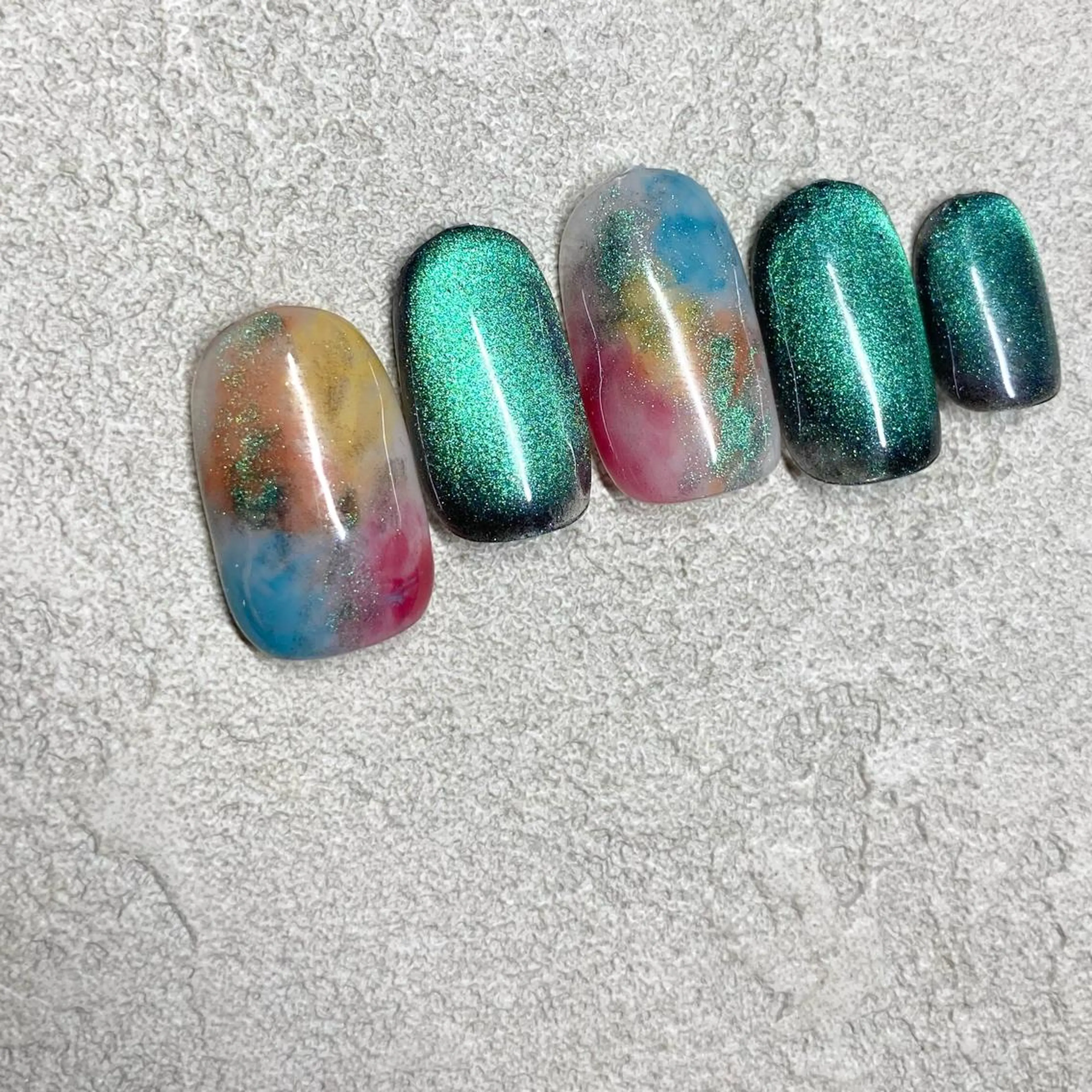 ネイル アートネイル フットネイル ニュアンスネイル 春ネイル 夏ネイル 山田 貴子のネイルデザイン