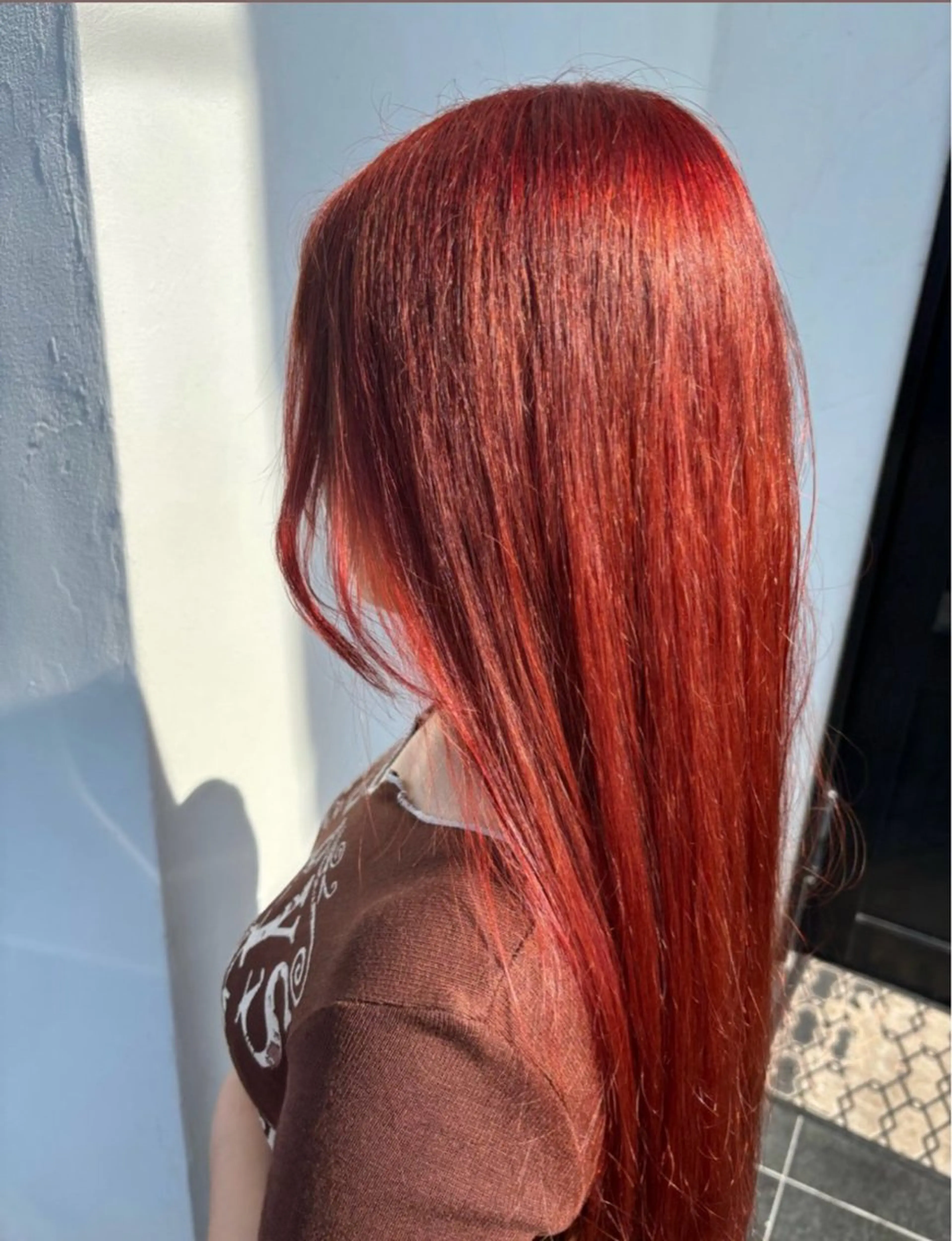 ロング カラー ブリーチ オレンジ ヘアカラー トリートメント 髪質改善🦋山崎南乃 🪼透明感カラー✨️のヘアスタイル