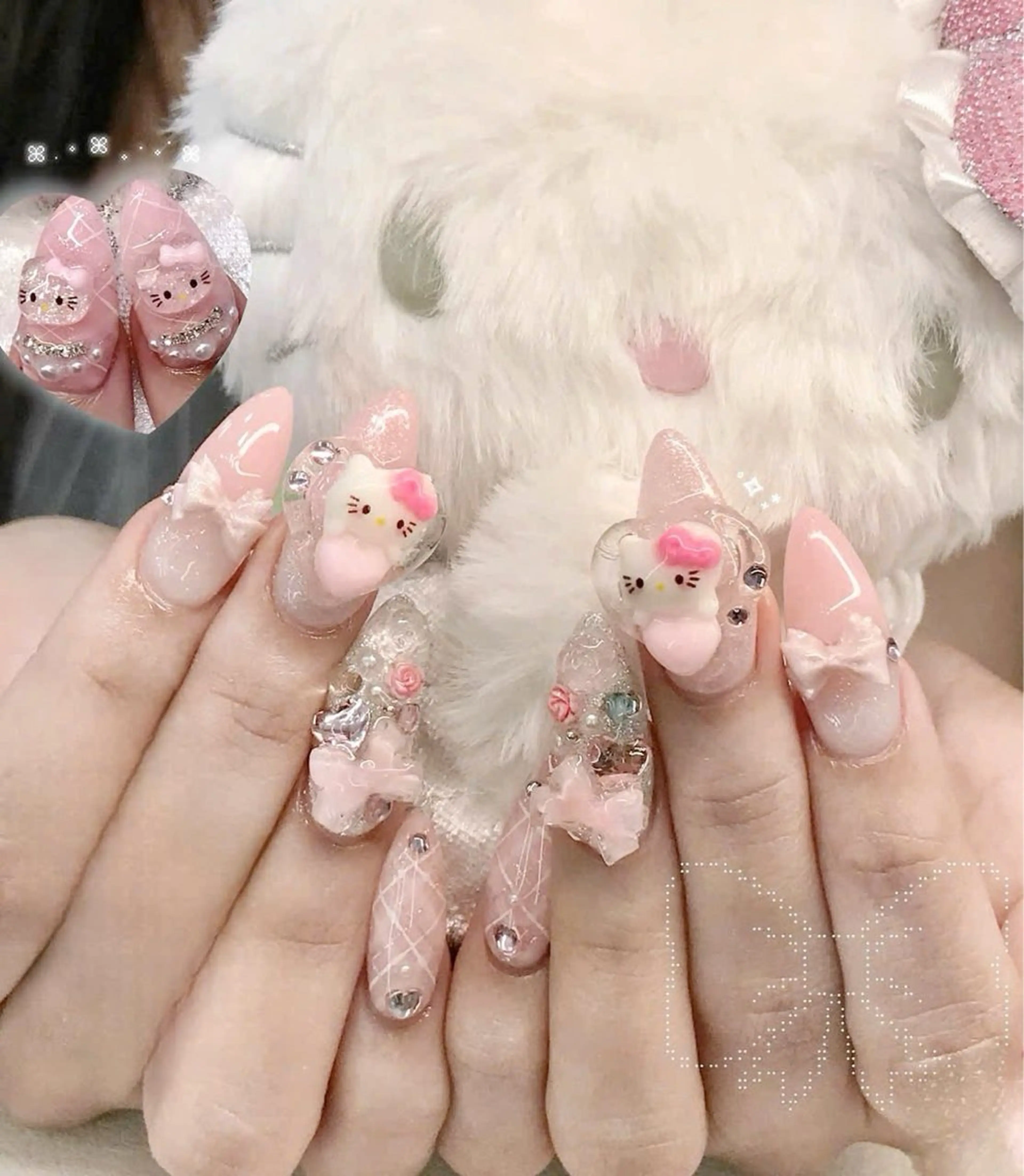 ネイル フレンチネイル キラキラネイル マグネットネイル ミラーネイル ニュアンスネイル ハンドネイル Lyn Nailのネイルデザイン