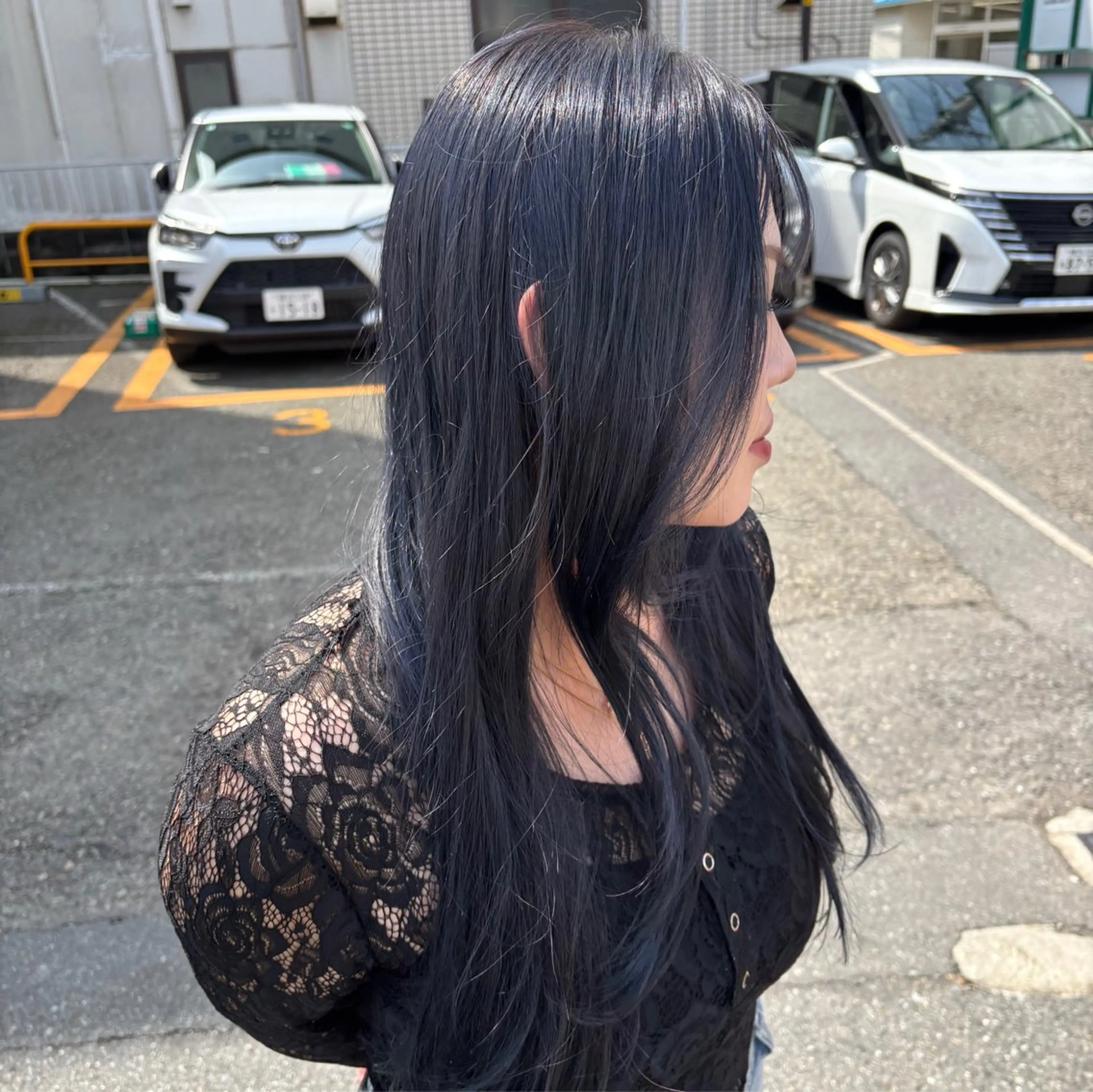 ロング ヘアカラー 🖤🎀ハイトーン/ エク/夕月🎀🖤のヘアスタイル