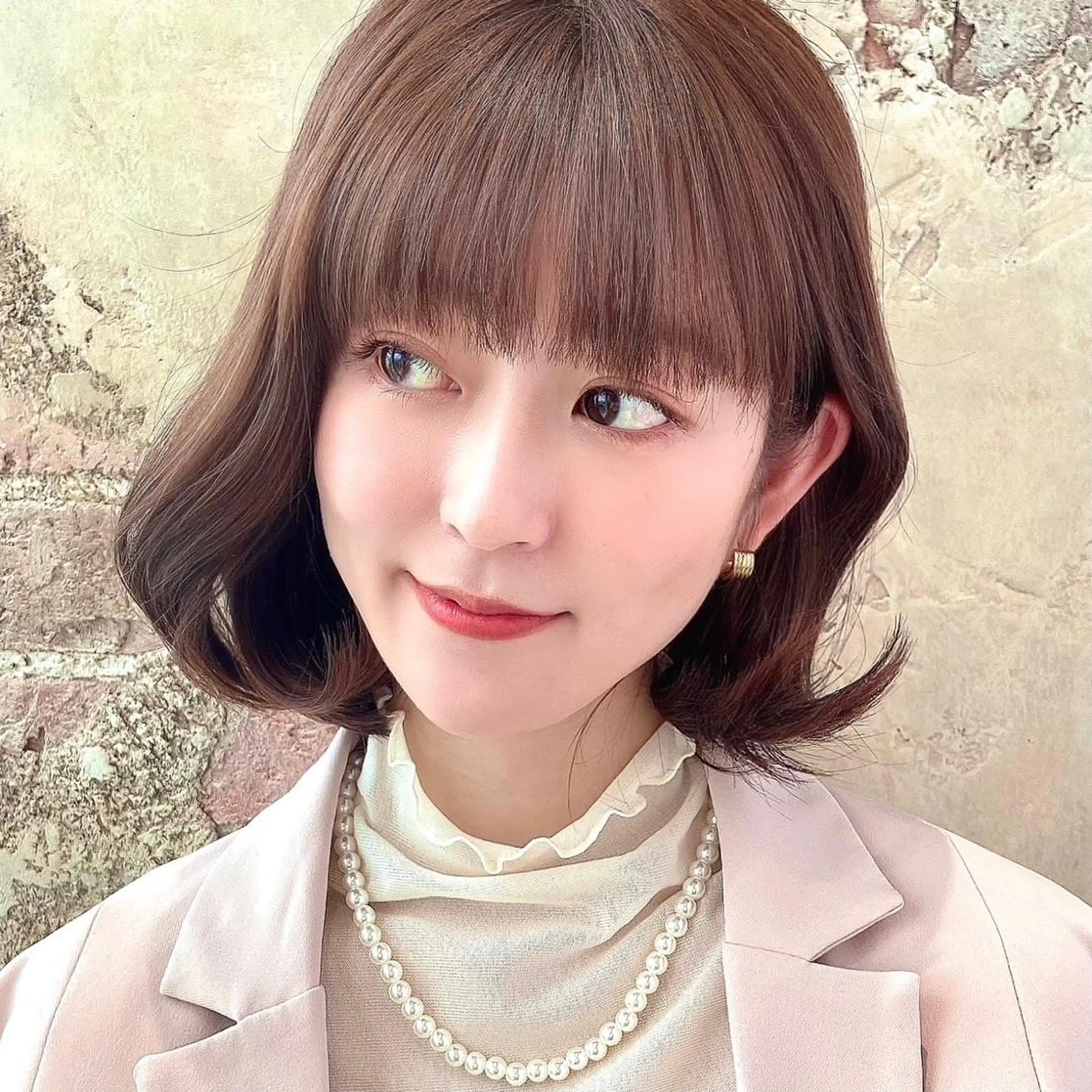 ミディアム カラー パーマ ヘアアレンジ ボブ 韓国風ヘア 似合わせカット Surpass所属・🌈小顔似合わせ SHIHO🌈のヘアスタイル