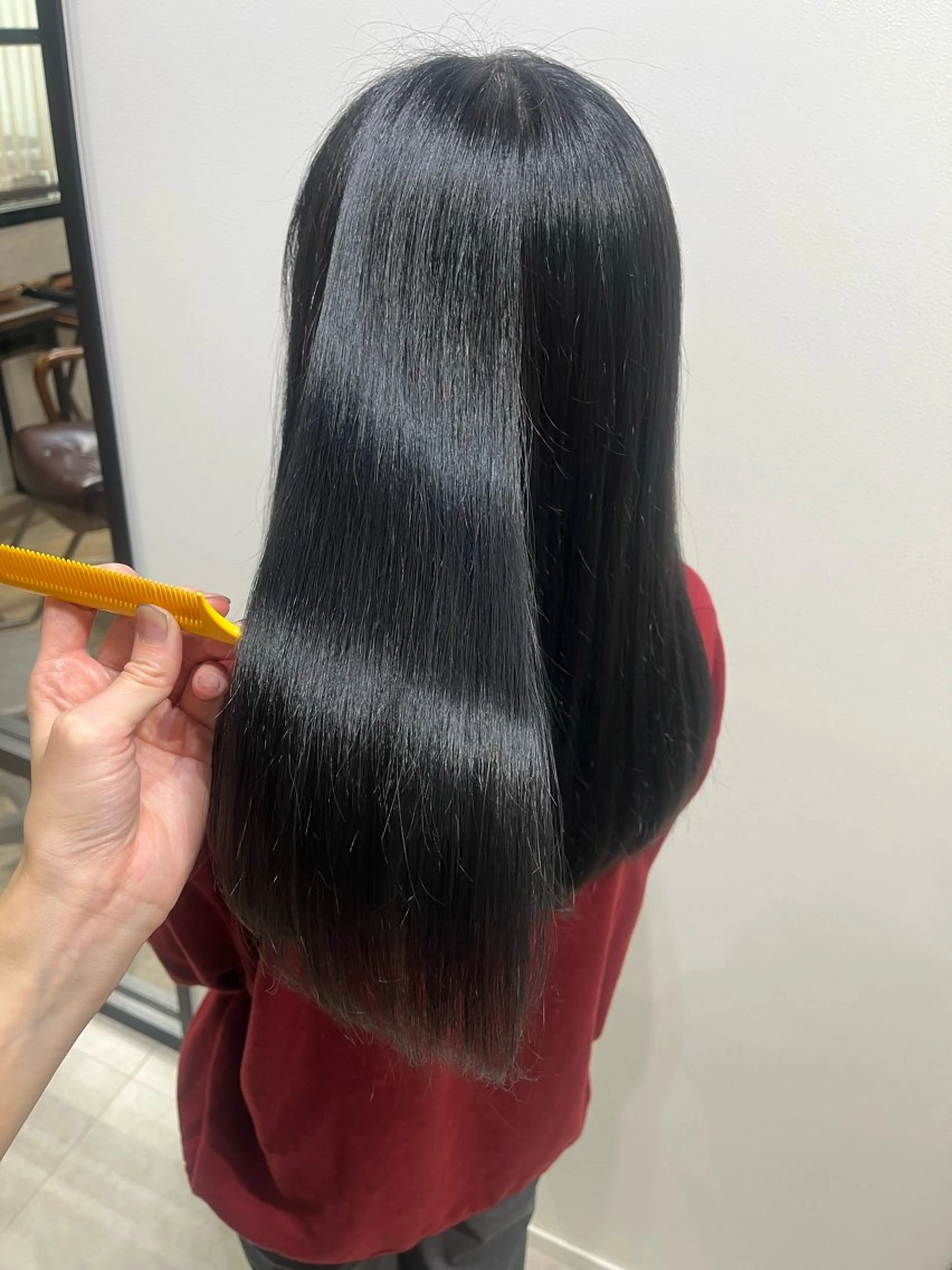 ロング カラー 黒髪 カット ヘアカラー トリートメント 🫧ぷる艶カラー🫧 Yuubi🦩のヘアスタイル