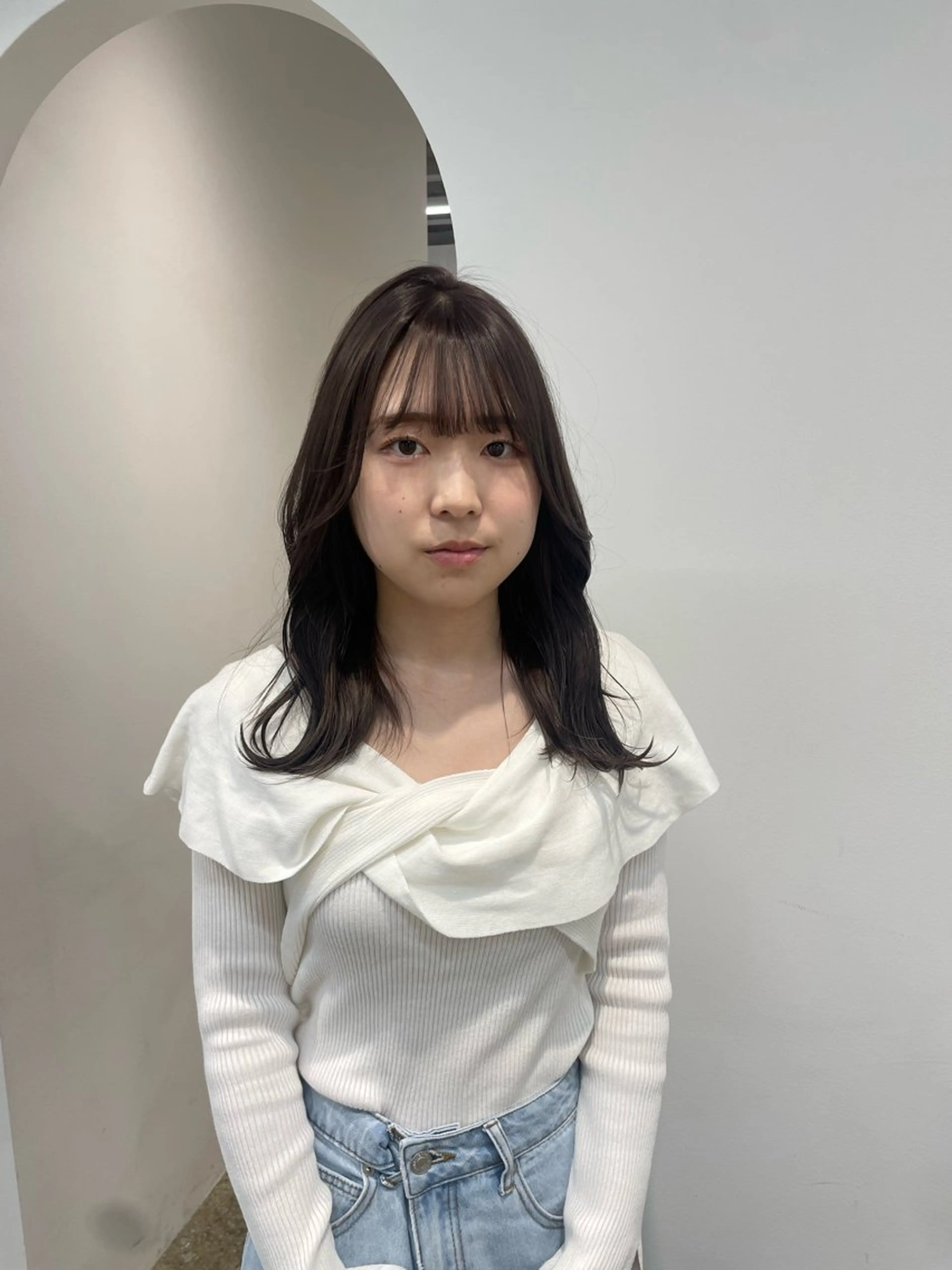 ミディアム カラー ヘアカラー トリートメント 𝘚𝘶𝘻𝘶 𓂃𓈒𓏸のヘアスタイル