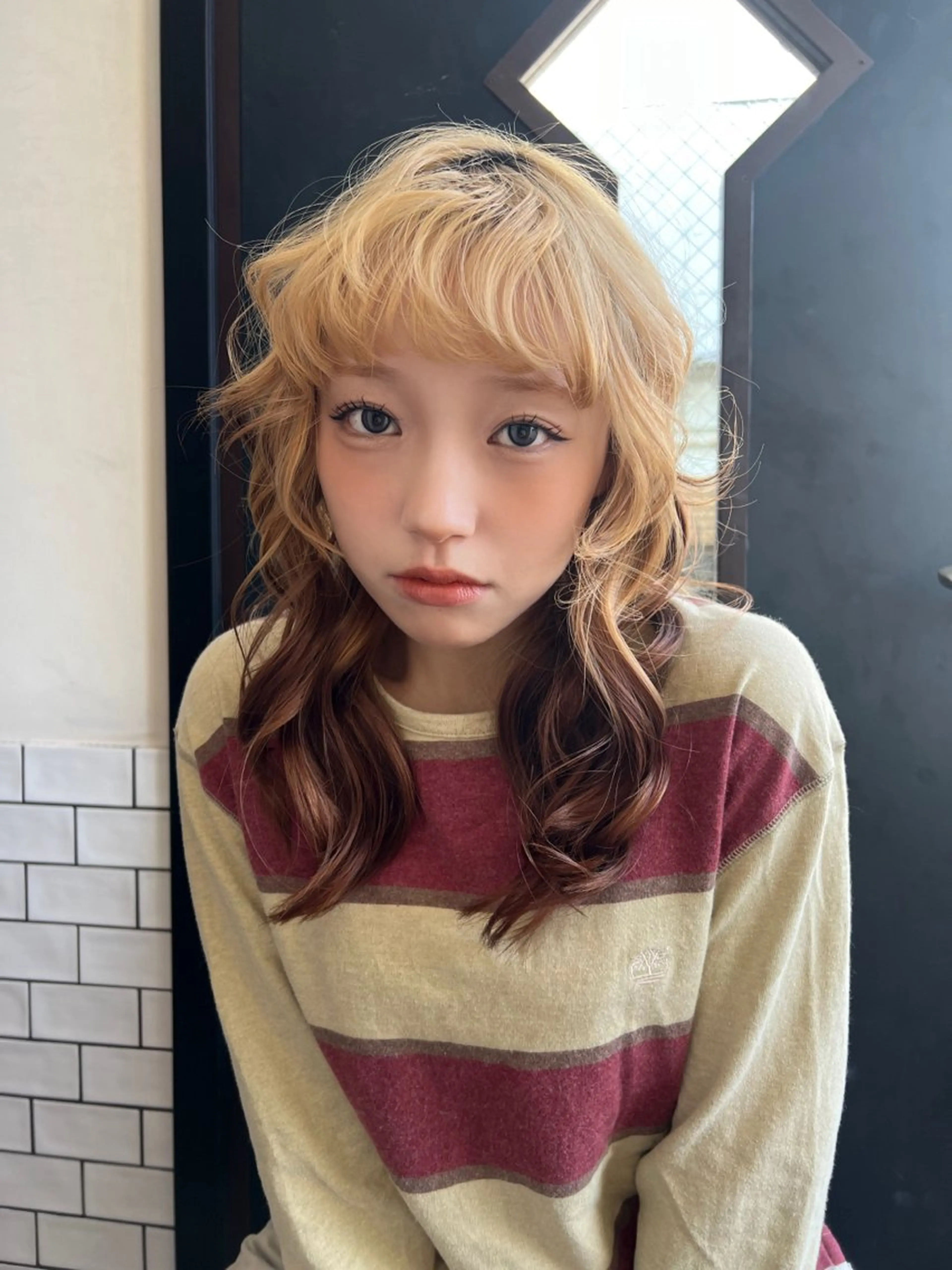 セミロング 🍒暖色/艶カラー/ moe🍒のヘアスタイル