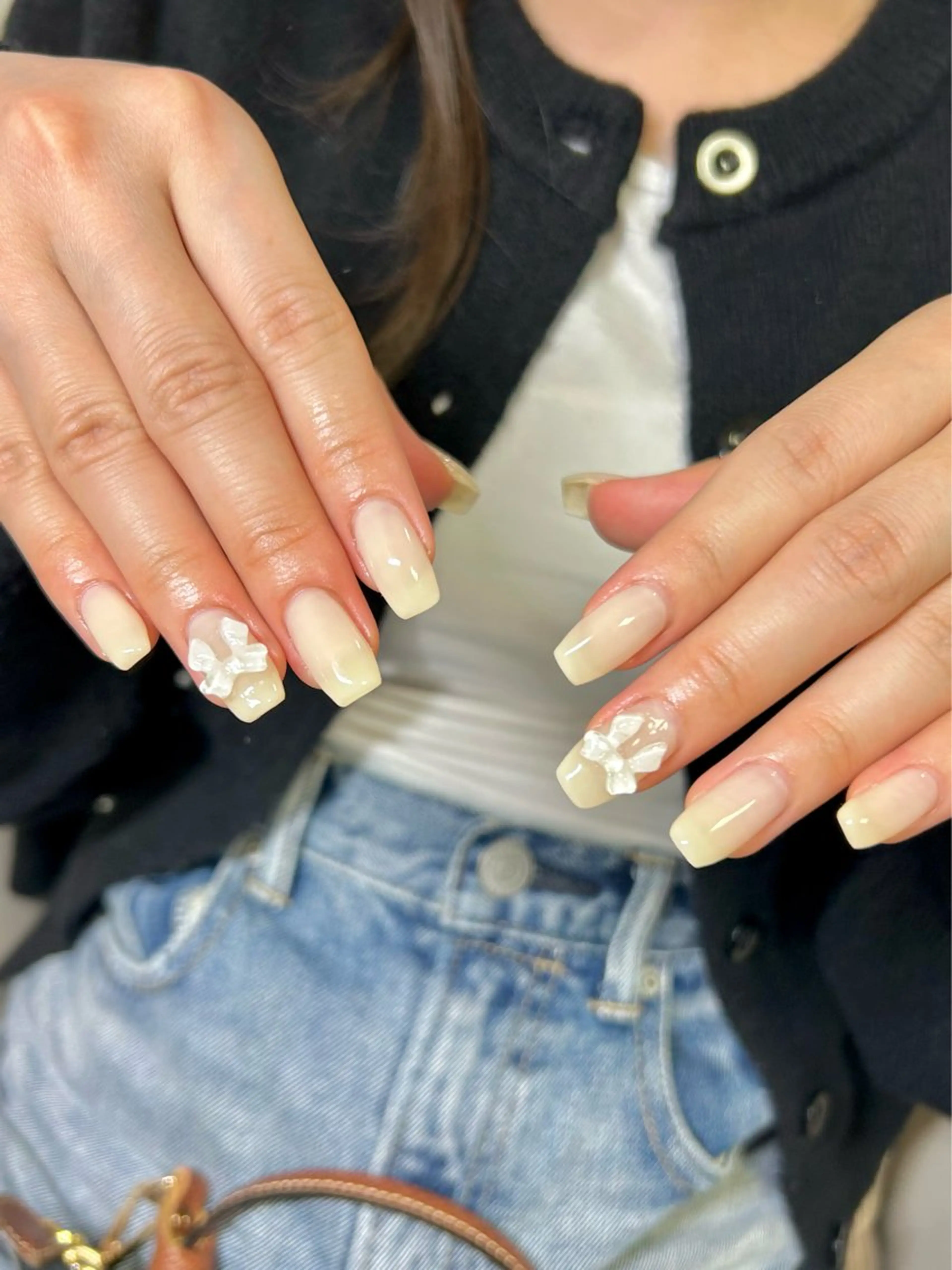 ネイル リボン private nailsalon Alice所属・Alice / Nanaのネイルデザイン