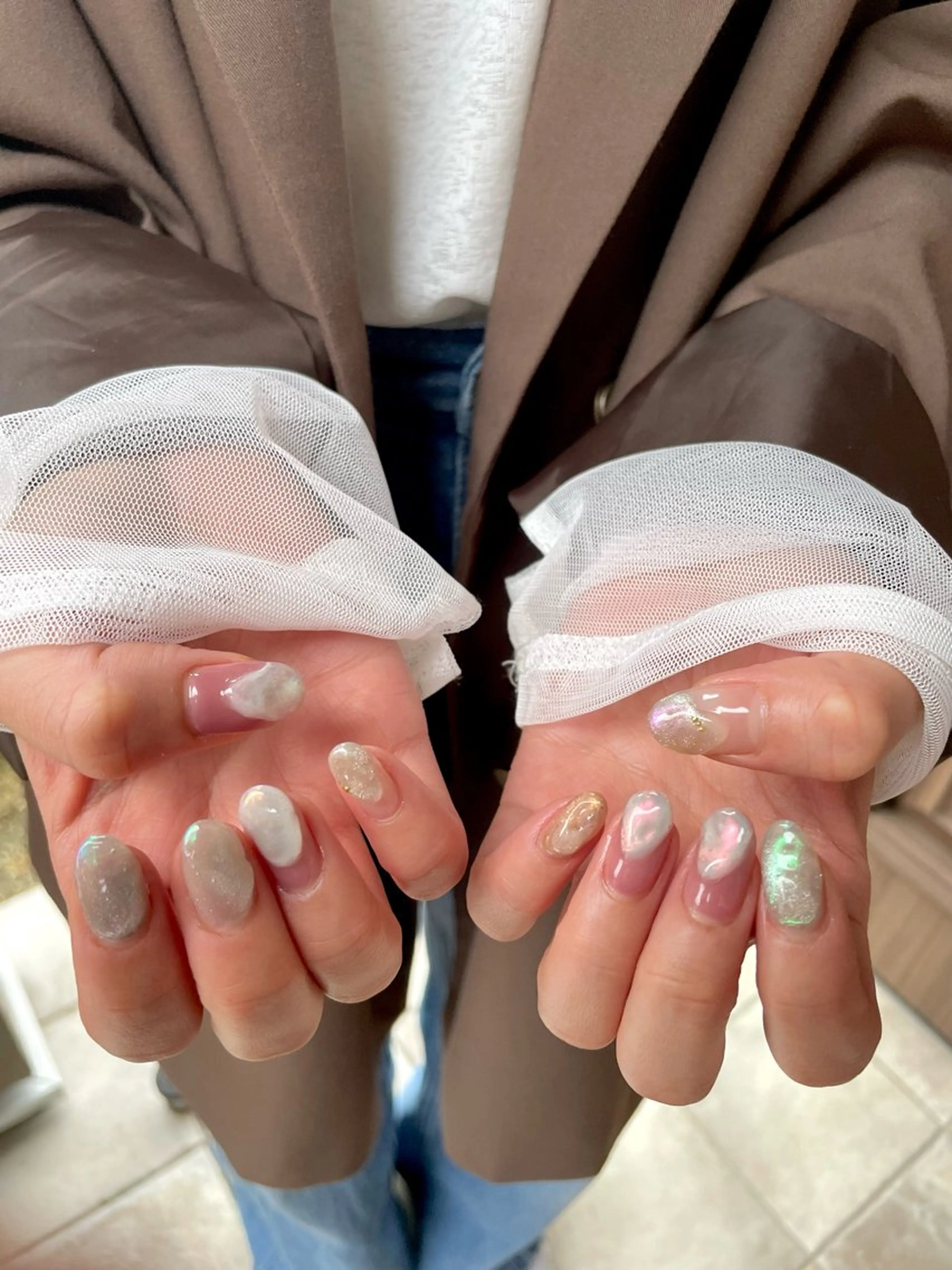 ネイル ハンドネイル フットネイル 甲斐市自宅サロン 🧸prunelleのネイルデザイン