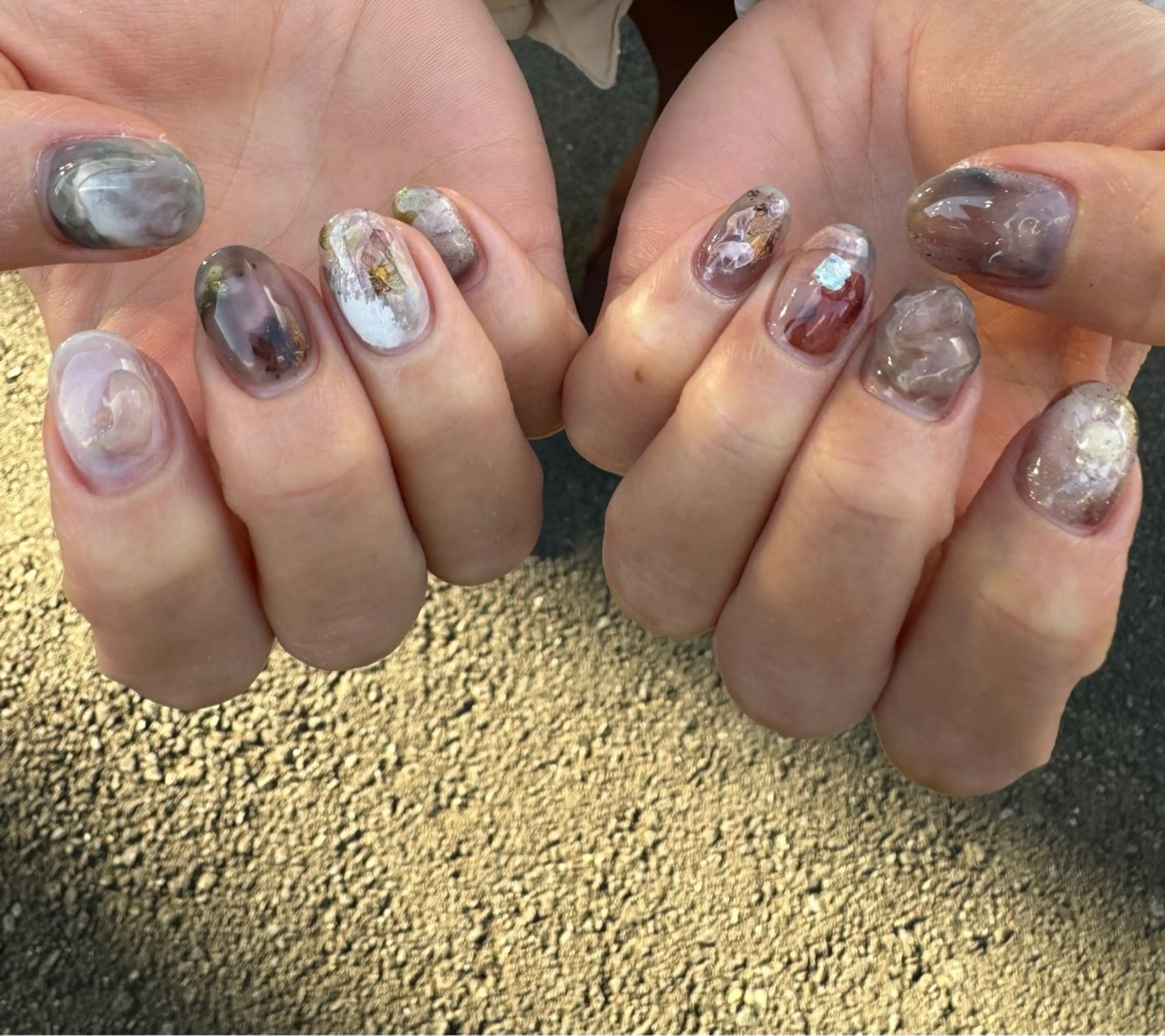 ネイル アートネイル フレンチネイル 韓国ネイル マグネットネイル 持ち込み MH_ Nailのネイルデザイン