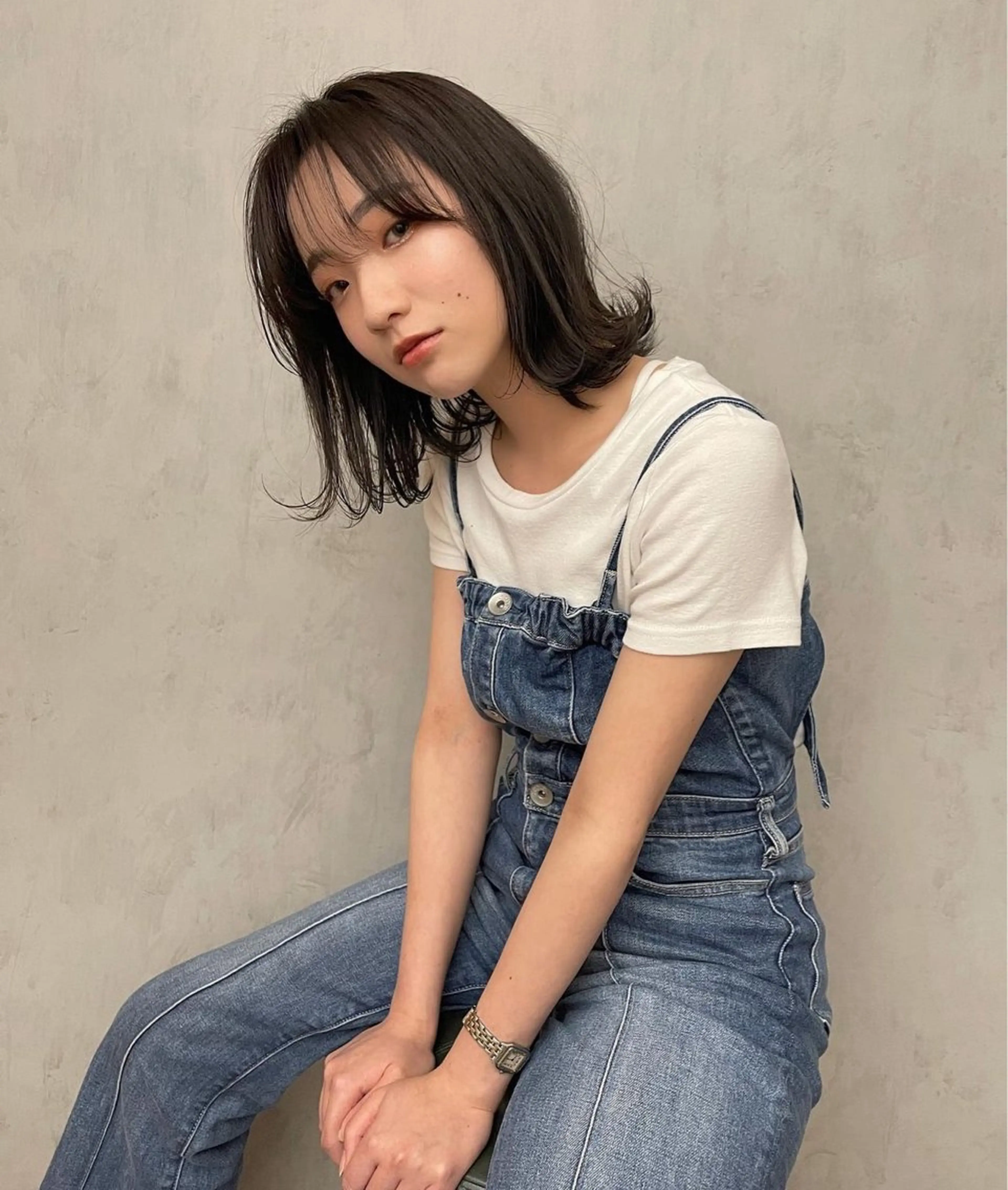 ミディアム ボブ 伸ばしかけ 栗栖 洸希のヘアスタイル