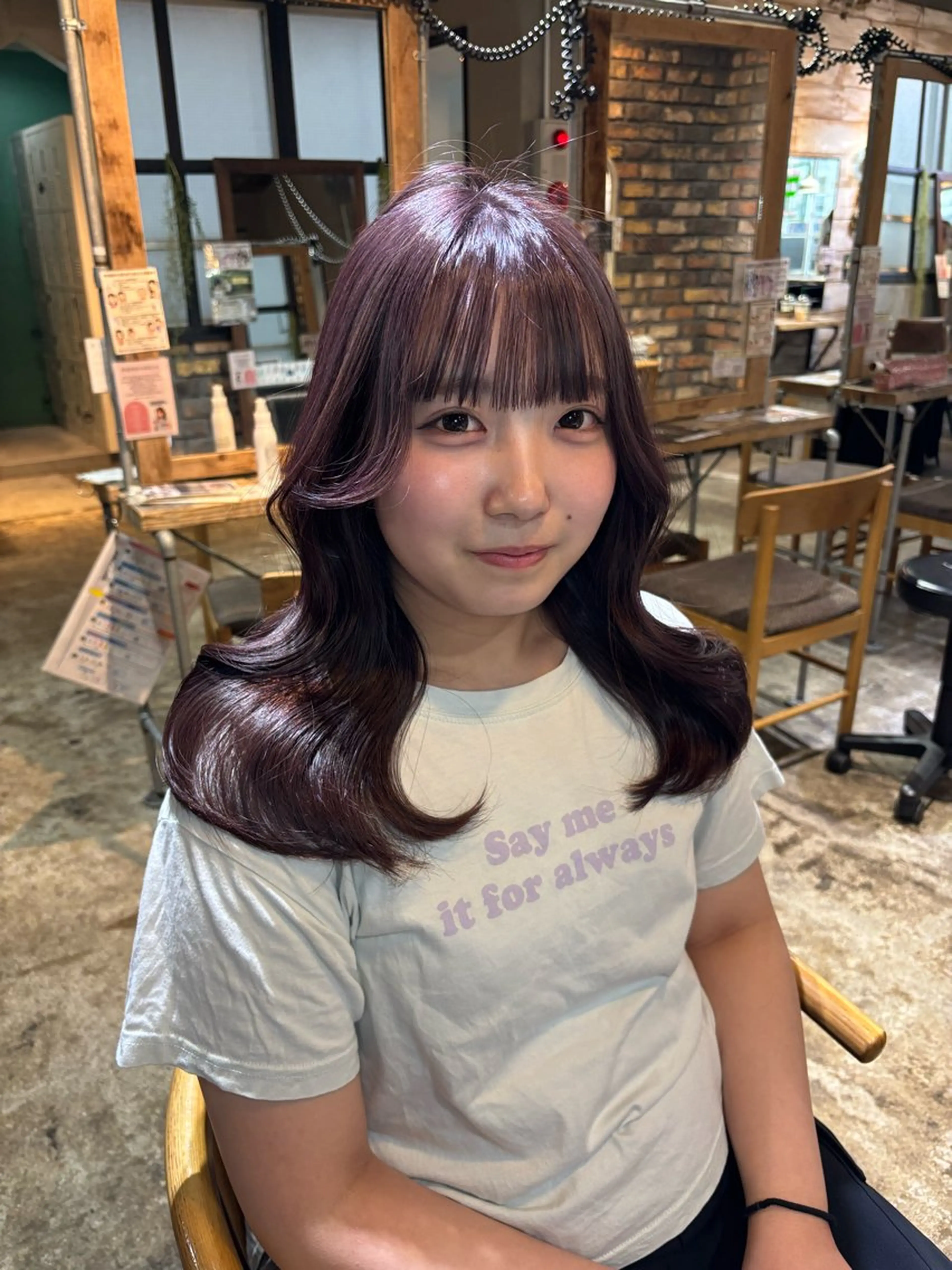 ミディアム カット ヘアカラー トリートメント Friista color所属・moe🎀 梅田美容室のヘアスタイル