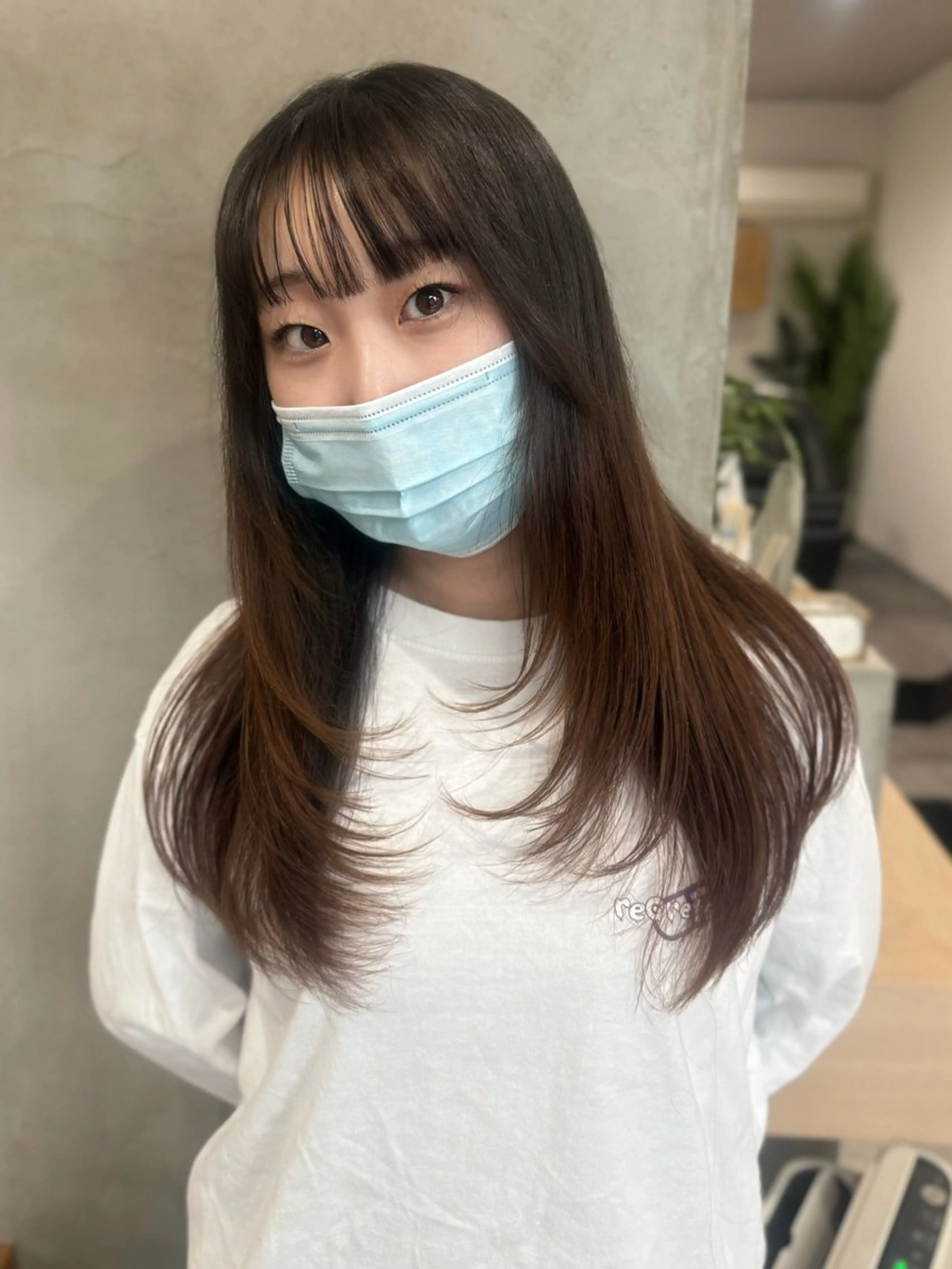 ロング レイヤーカット ローレイヤー カット 88 hair design所属・🫧ハルカ🫧 韓国レイヤーのヘアスタイル