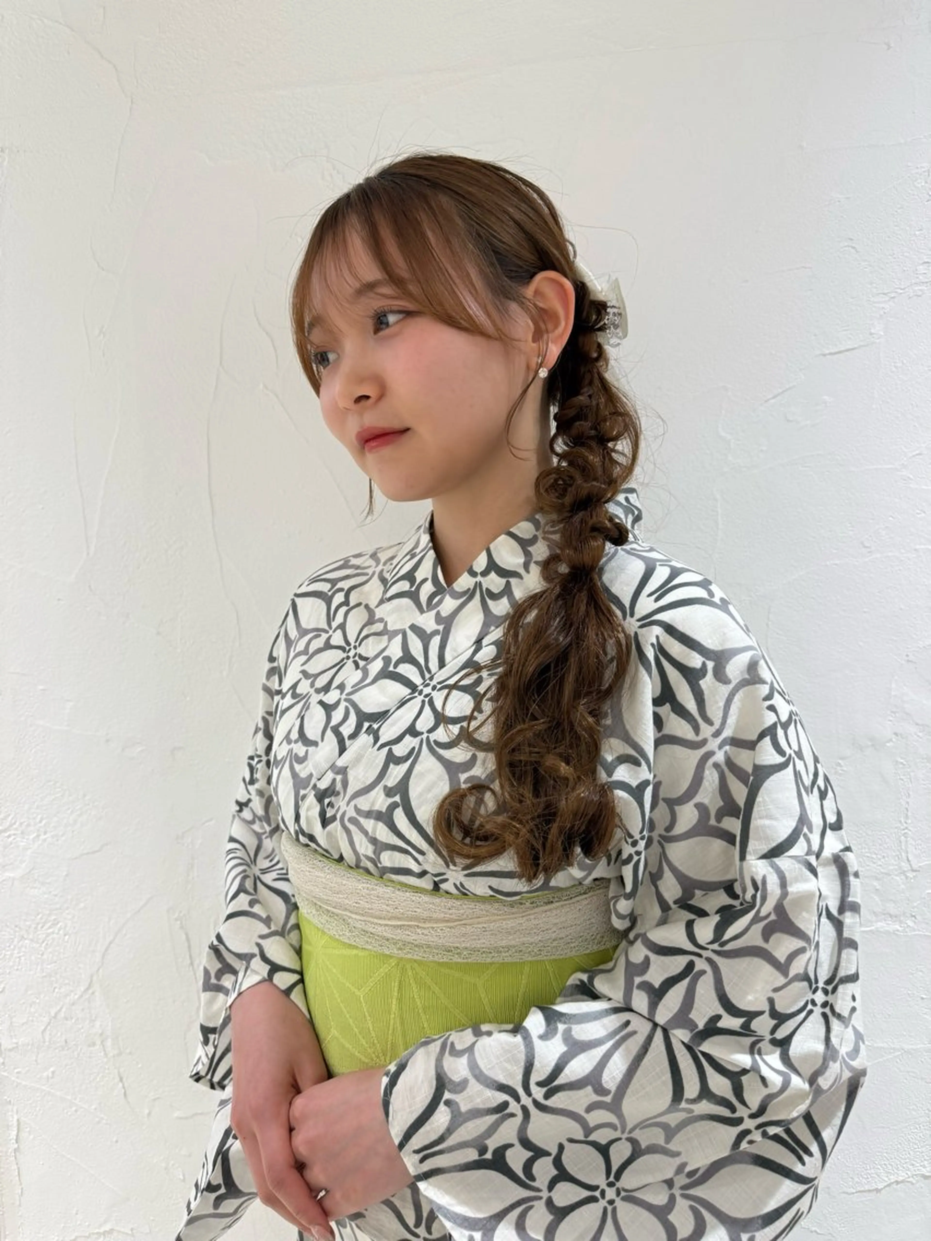 ロング ヘアアレンジ 暖色カラー /ヘアアレンジ/花鈴のヘアスタイル