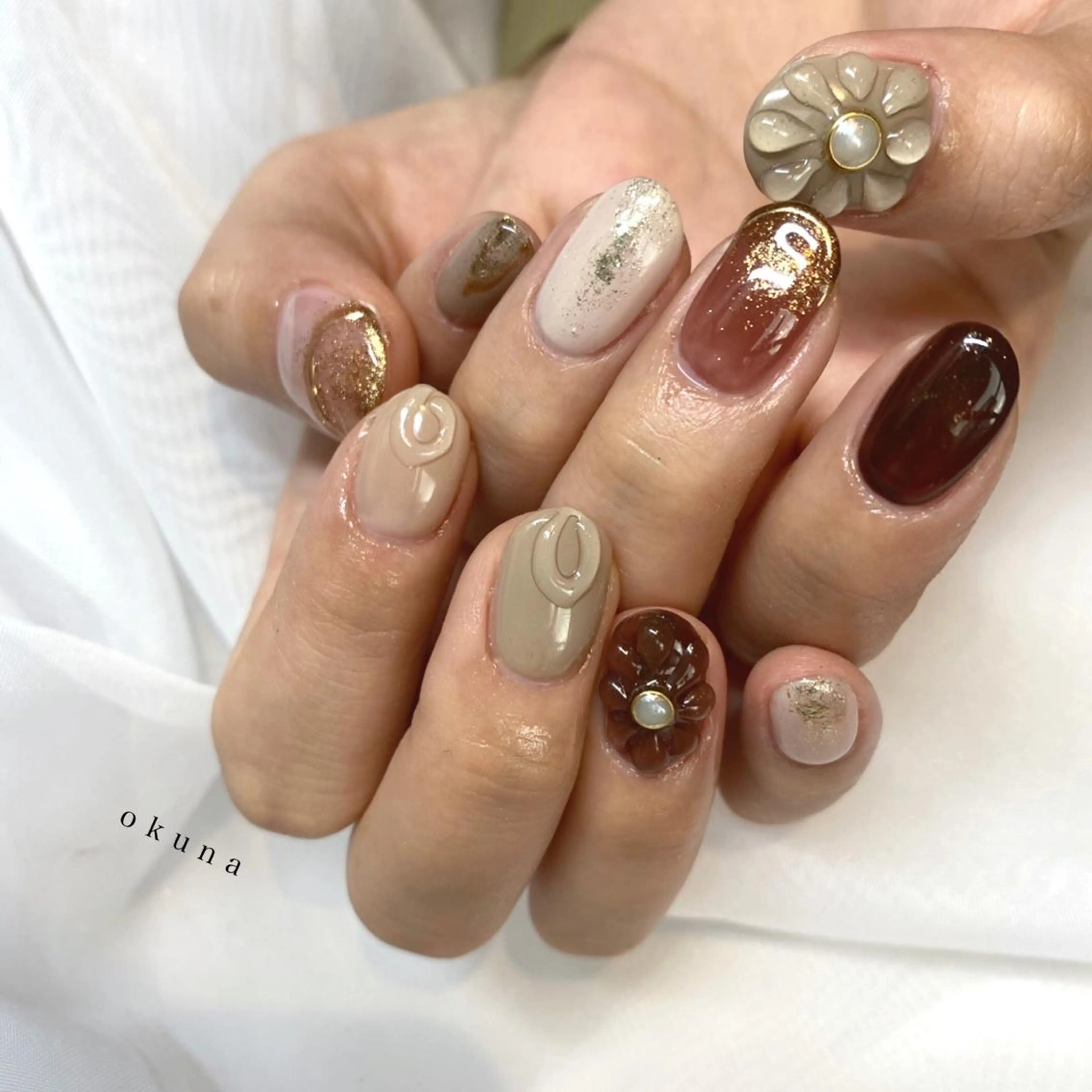 ネイル 持ち込み ニュアンスネイル パンチャパンチャ ネイルサロンのネイルデザイン