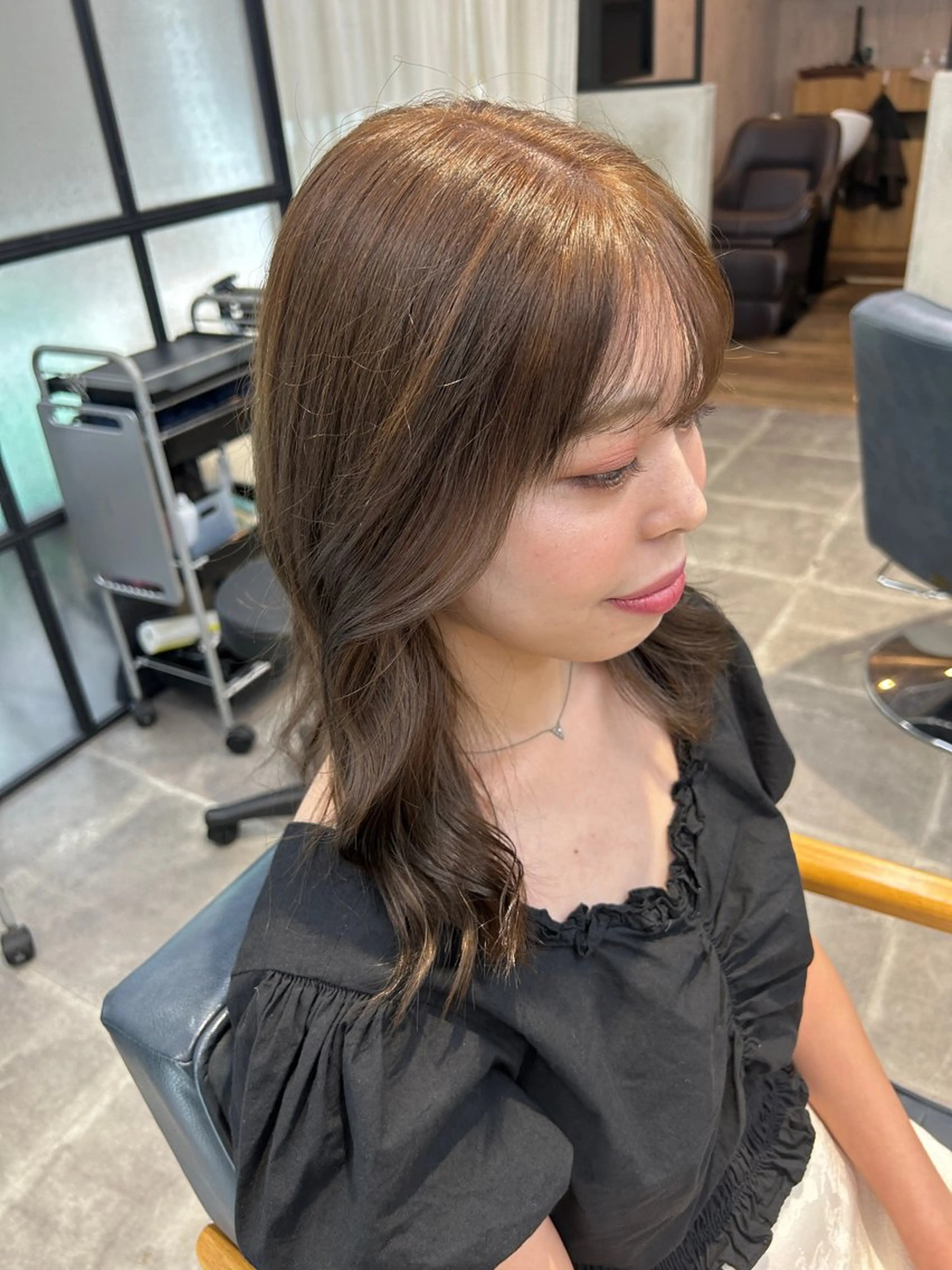 ミディアム カラー ヘアカラー トリートメント newi梅田🫧韓国 ヘア🫧sakiのヘアスタイル