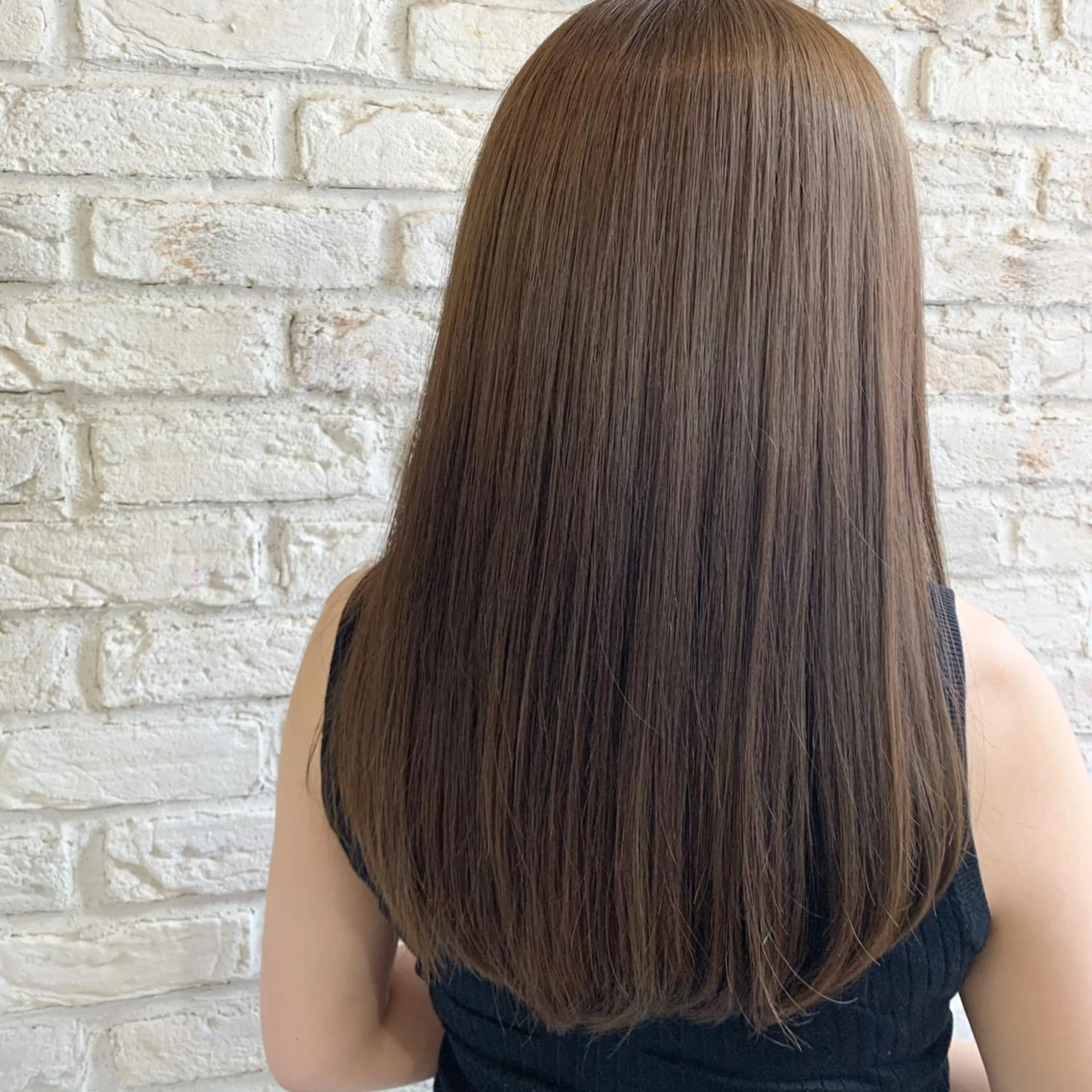 ロング 縮毛矯正×韓国ヘア ×髪質改善×レイヤーのヘアスタイル