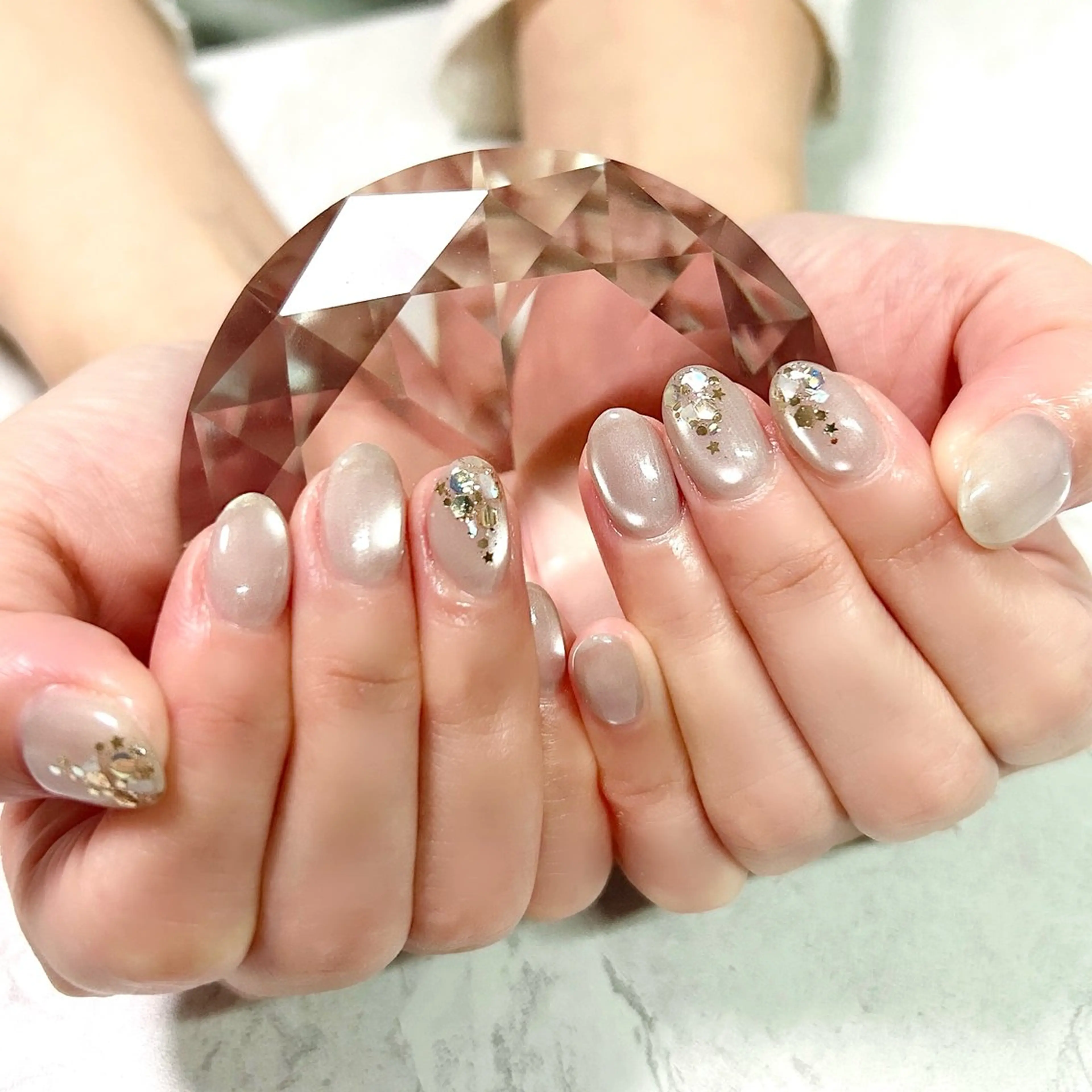 ネイル アートネイル マグネットネイル private salon Reiのネイルデザイン