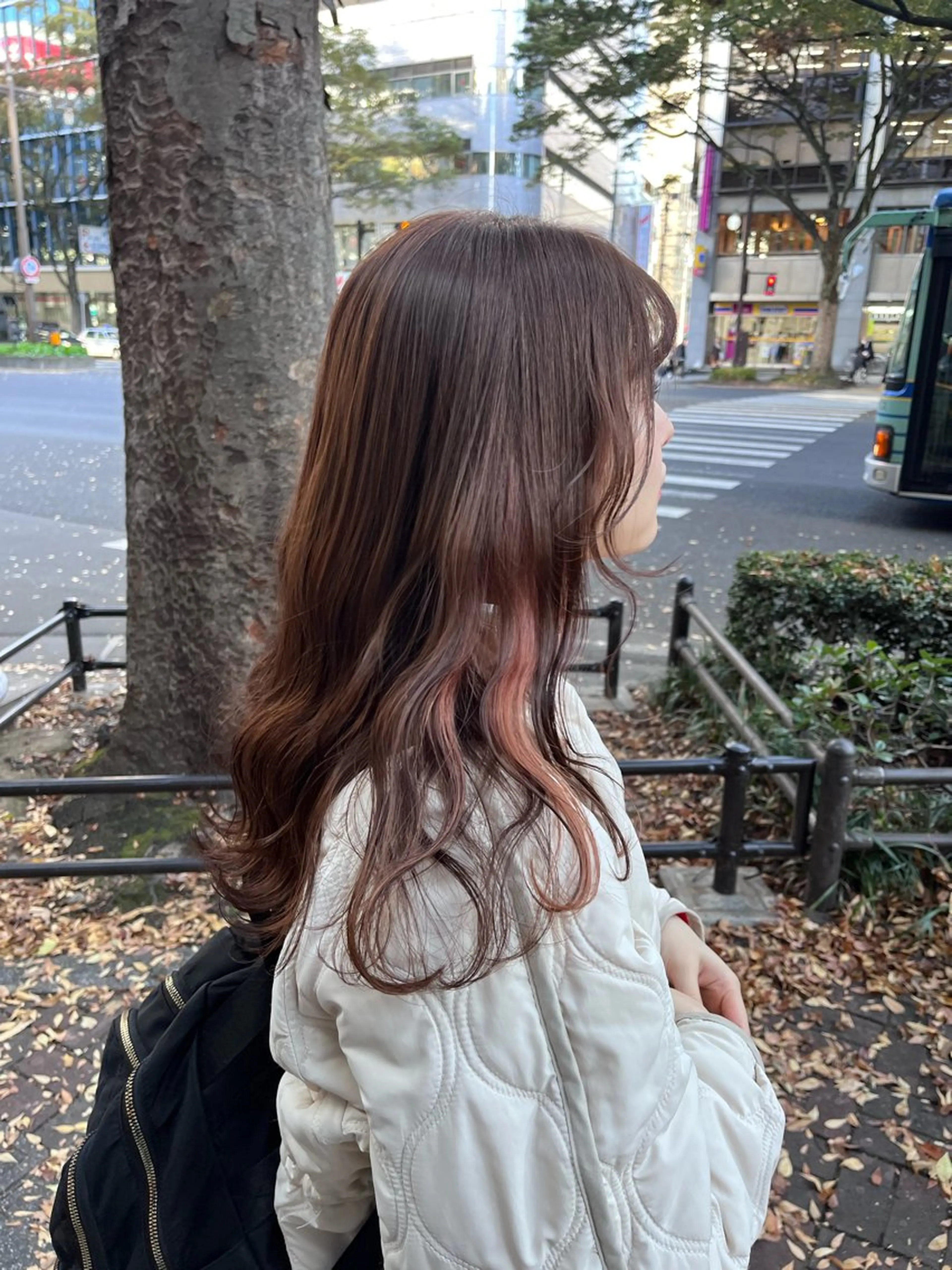 ロング カラー hair make BEHIVE ichibancho AVEDA所属・渡邉  日向子 ・レイヤー、縮毛矯正のヘアスタイル