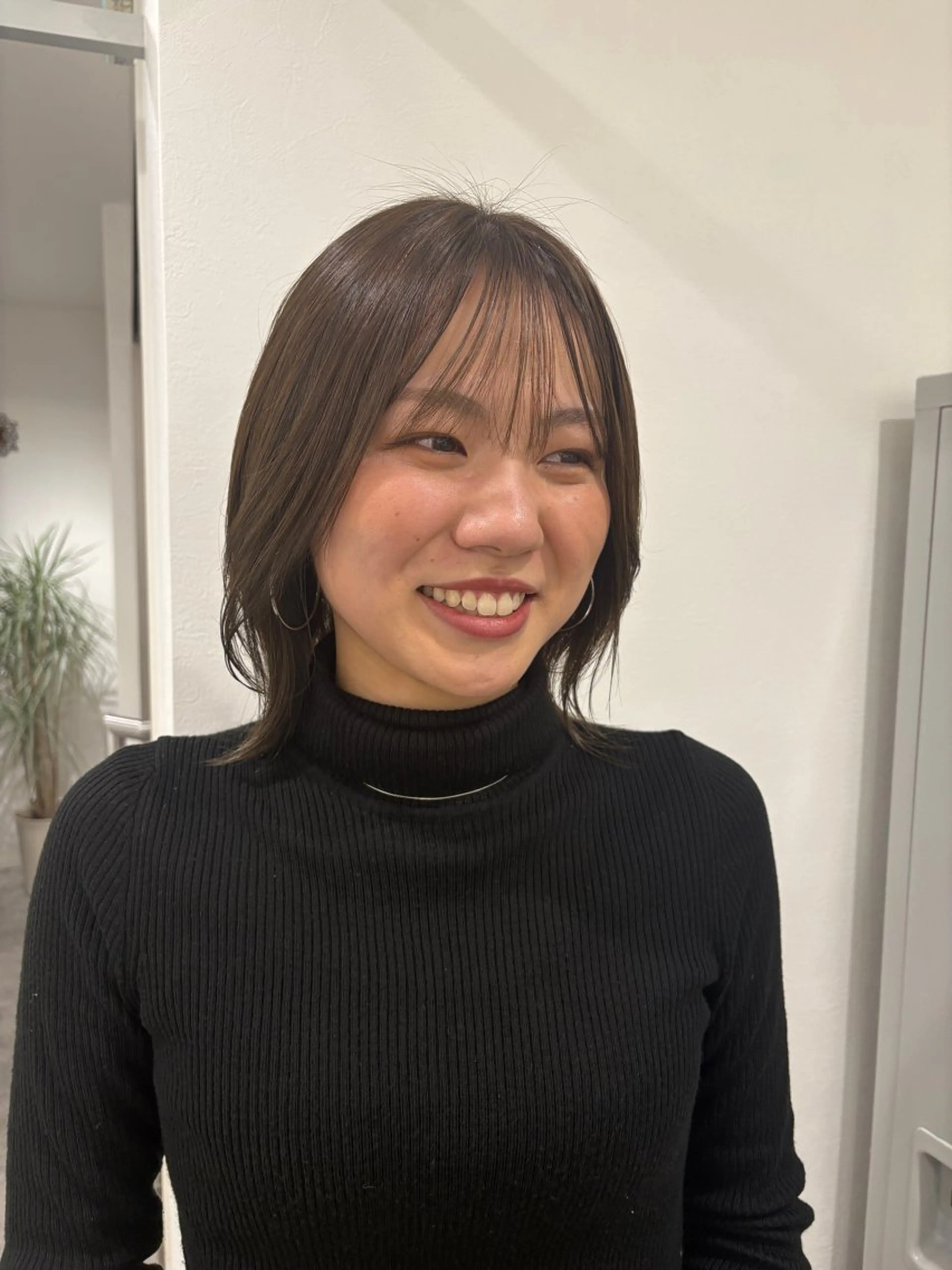 ミディアム カラー ヘアアレンジ ブリーチ ケアブリーチ ボブ 韓国風ヘア レイヤーカット カット ヘアカラー トリートメント 💝似合わせカット& カラーＵｒｕｎａ💝のヘアスタイル