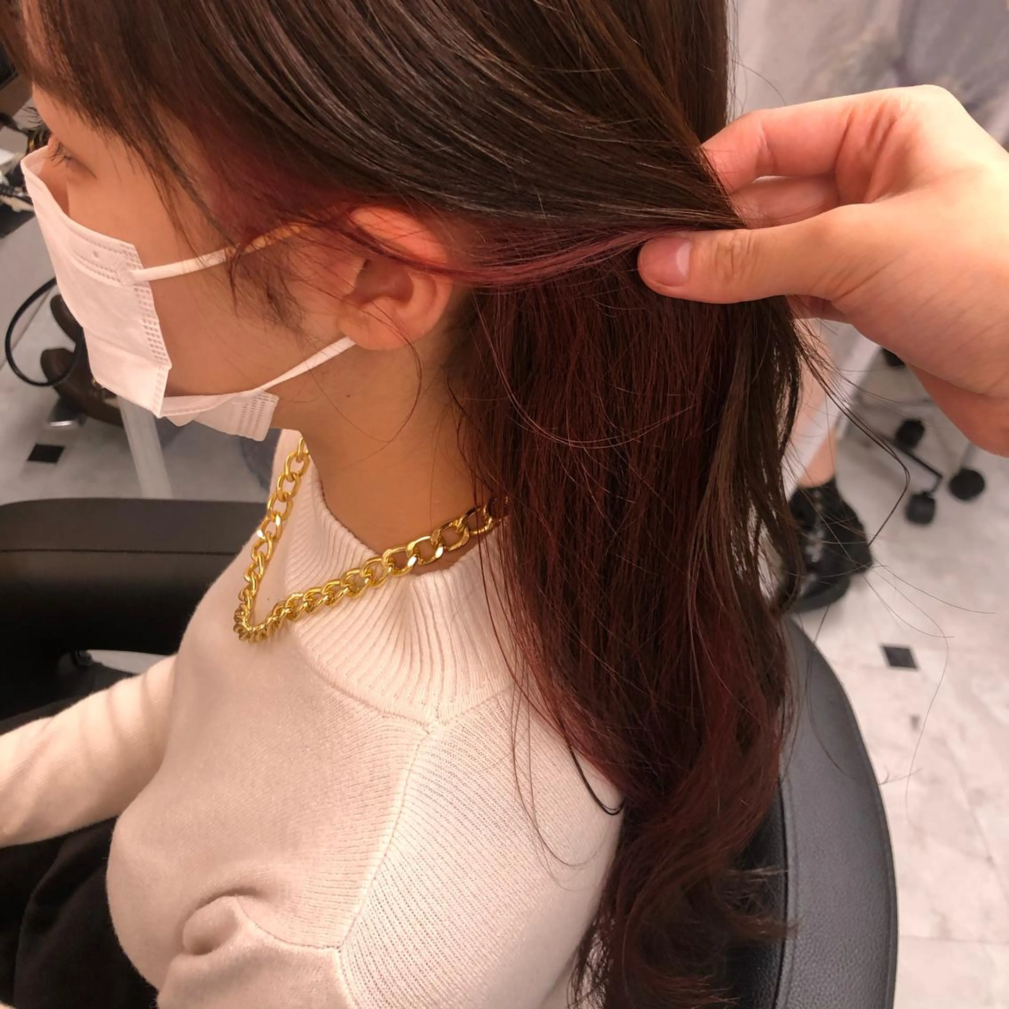 ロング カラー ブリーチ インナーカラー 💖ダブルカラー💖 chihiro🌷のヘアスタイル
