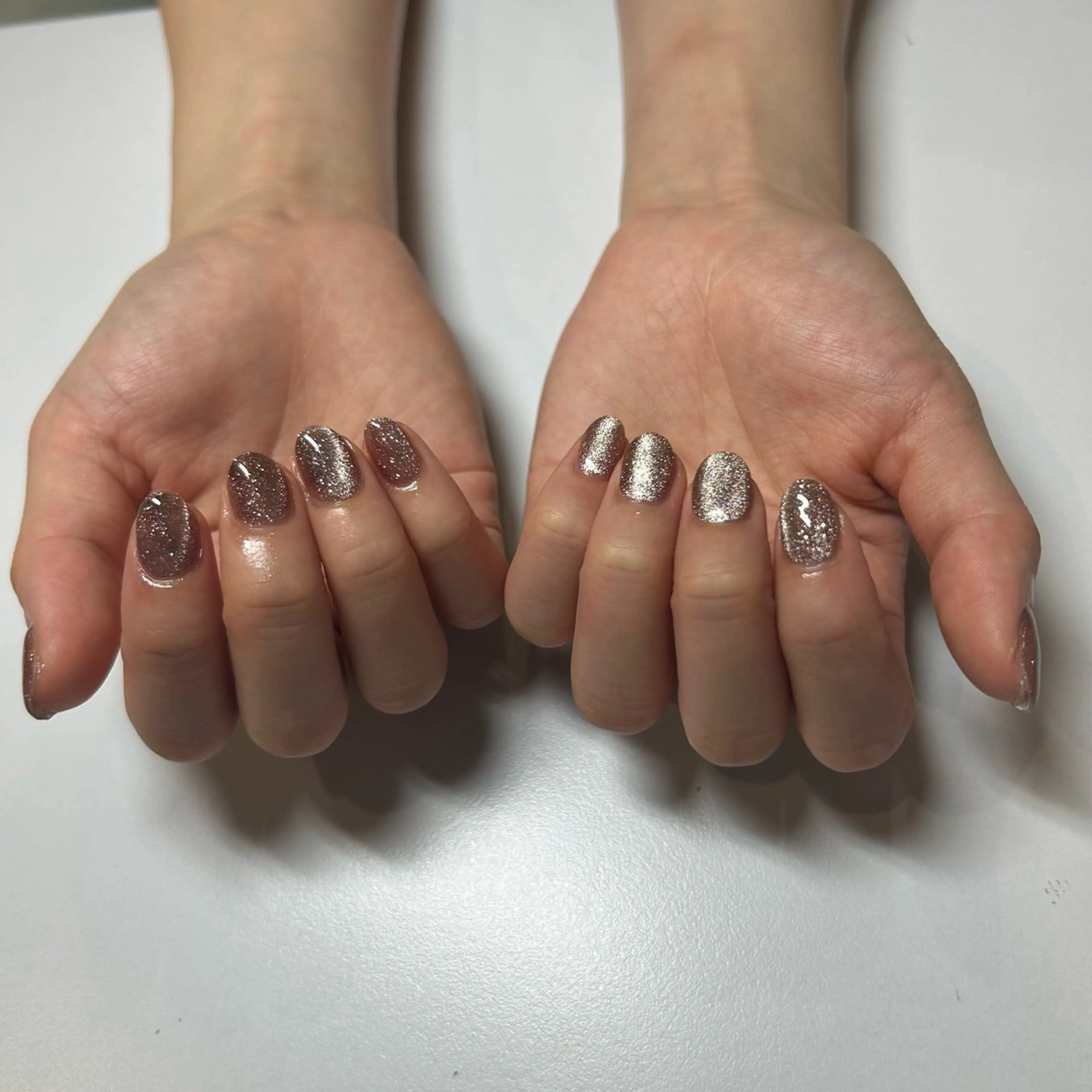 ネイル キラキラネイル マグネットネイル ワンカラーネイル PLUMY MONAのネイルデザイン