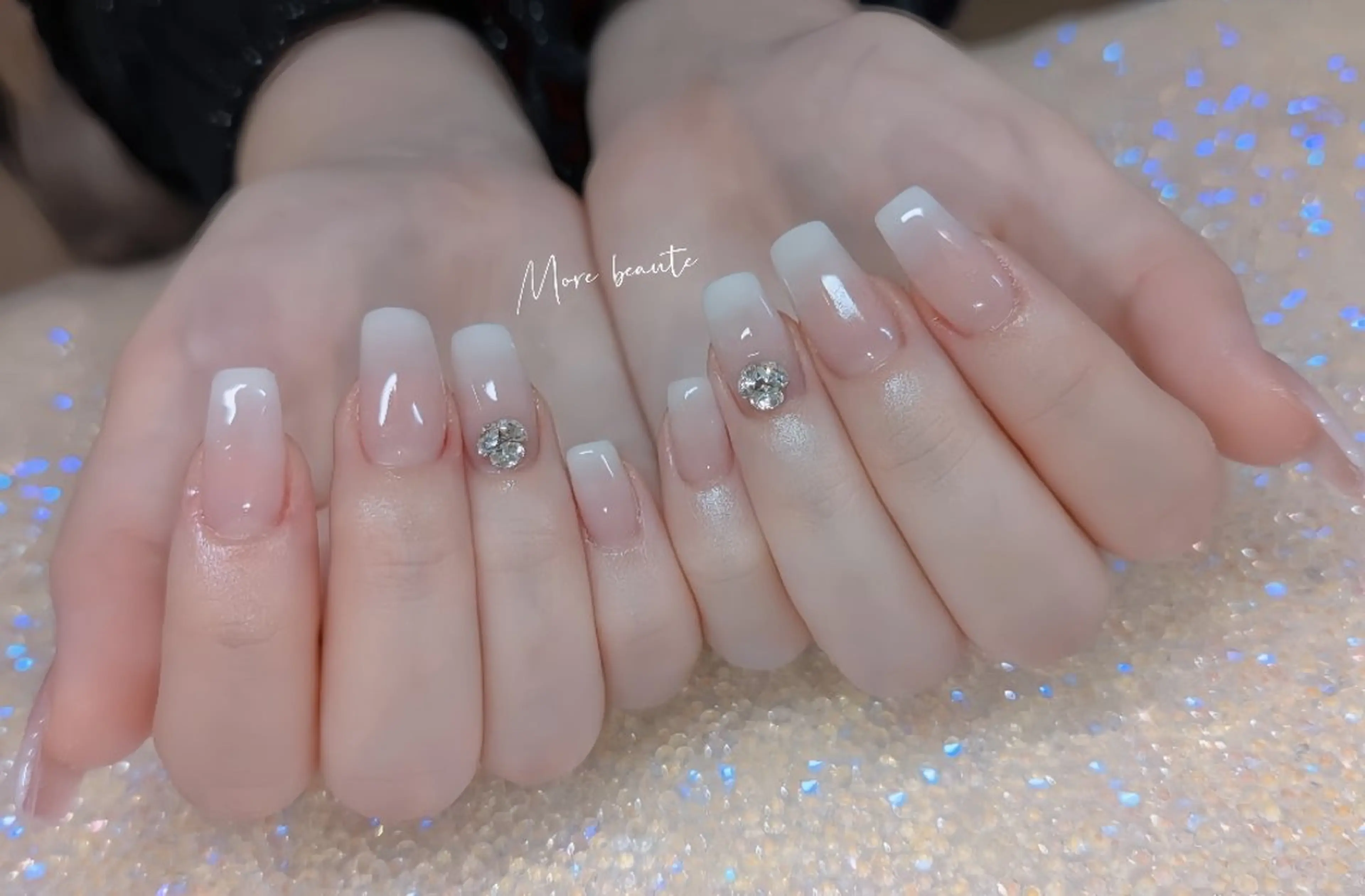 ネイル 長さ出し ジェルネイル ハート 韓国ネイル マグネットネイル ハンドネイル I LOVE ME NAIL.｡.:*♡のネイルデザイン