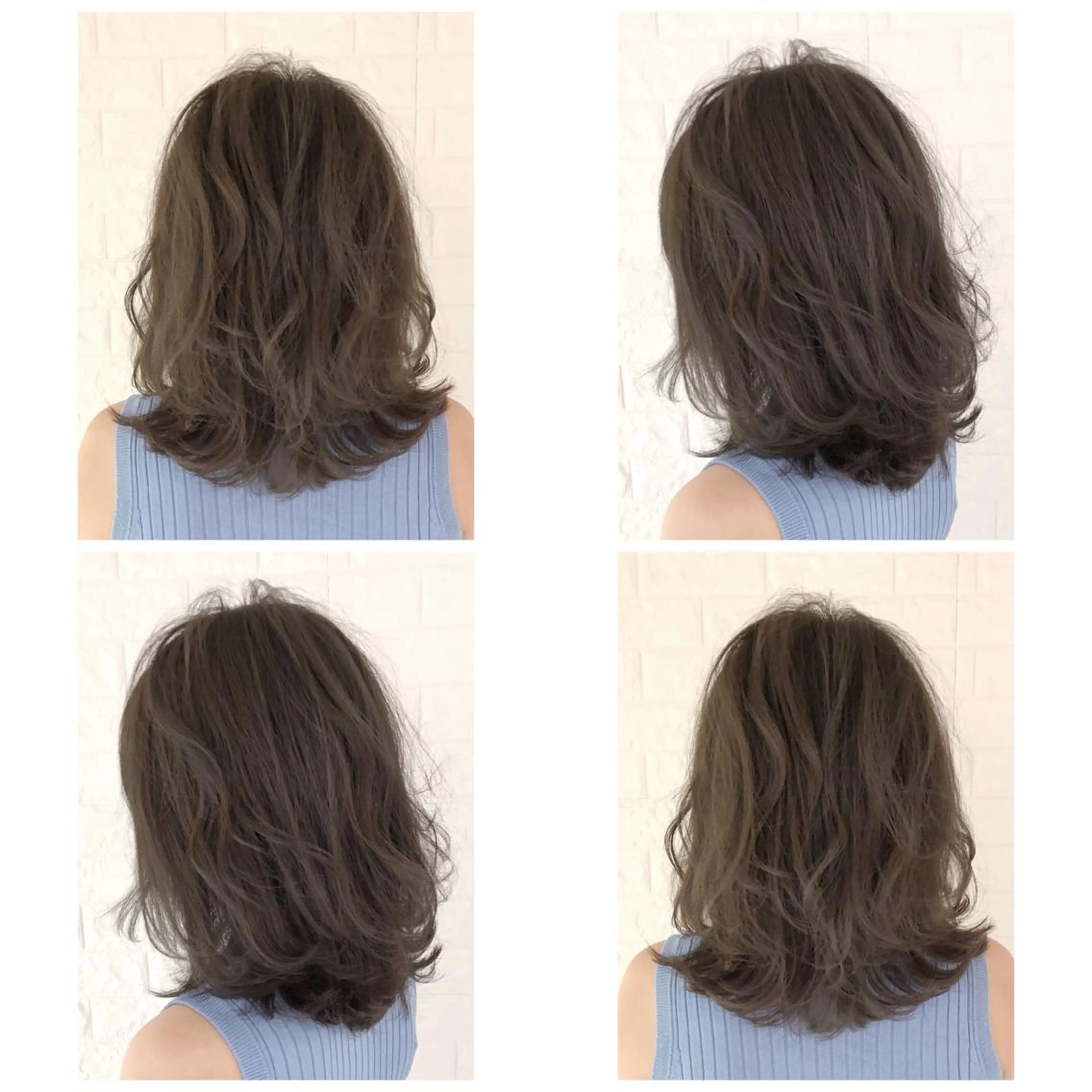 ミディアム カラー アッシュ 透明感カラー ハイライトカラー イルミナカラー ラベンダーカラー KIZU 髪質改善 オカルト怪談のヘアスタイル