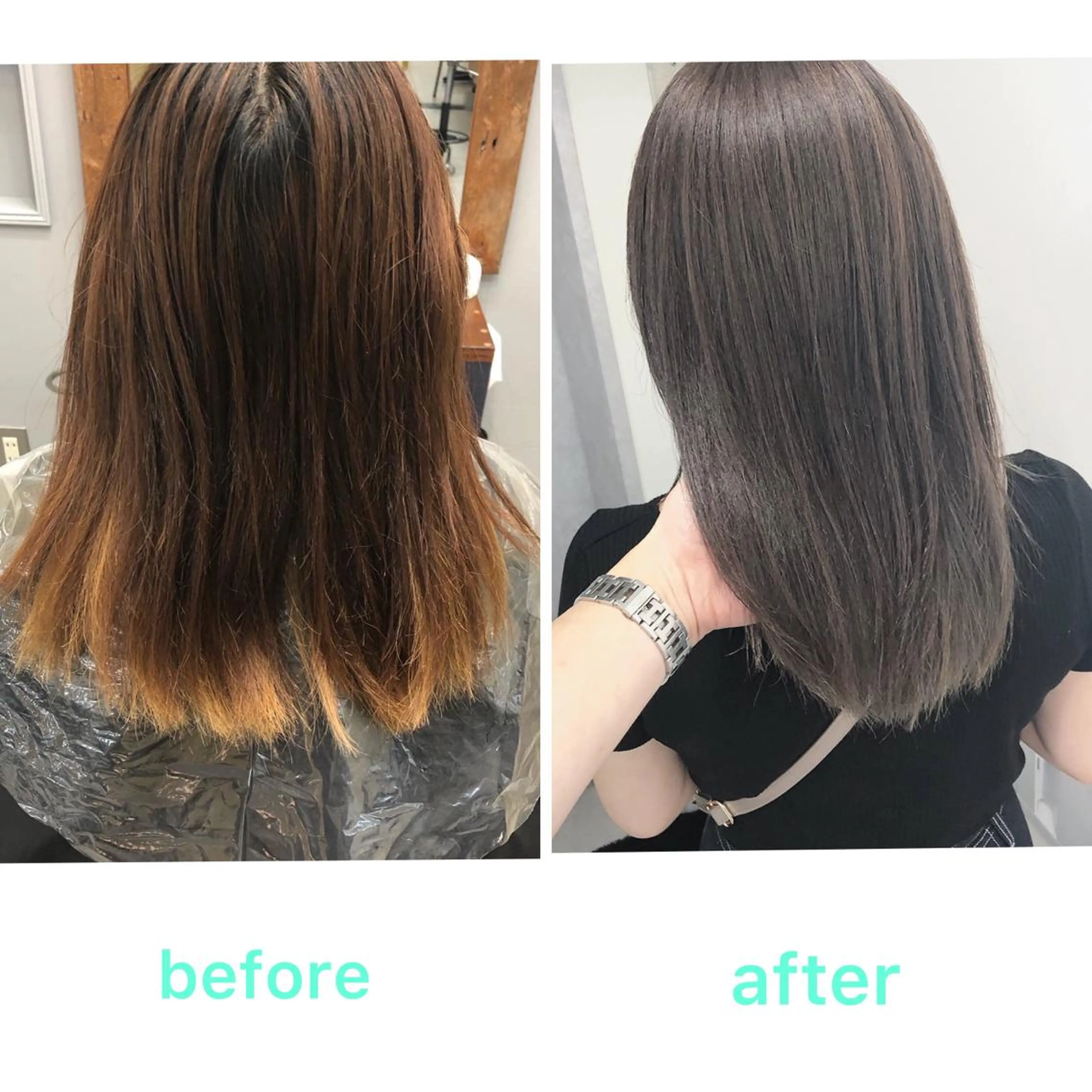 セミロング ケアカラー 髪質改善 カット ヘアカラー トリートメント [仙台髪質改善]小原 弘之のヘアスタイル