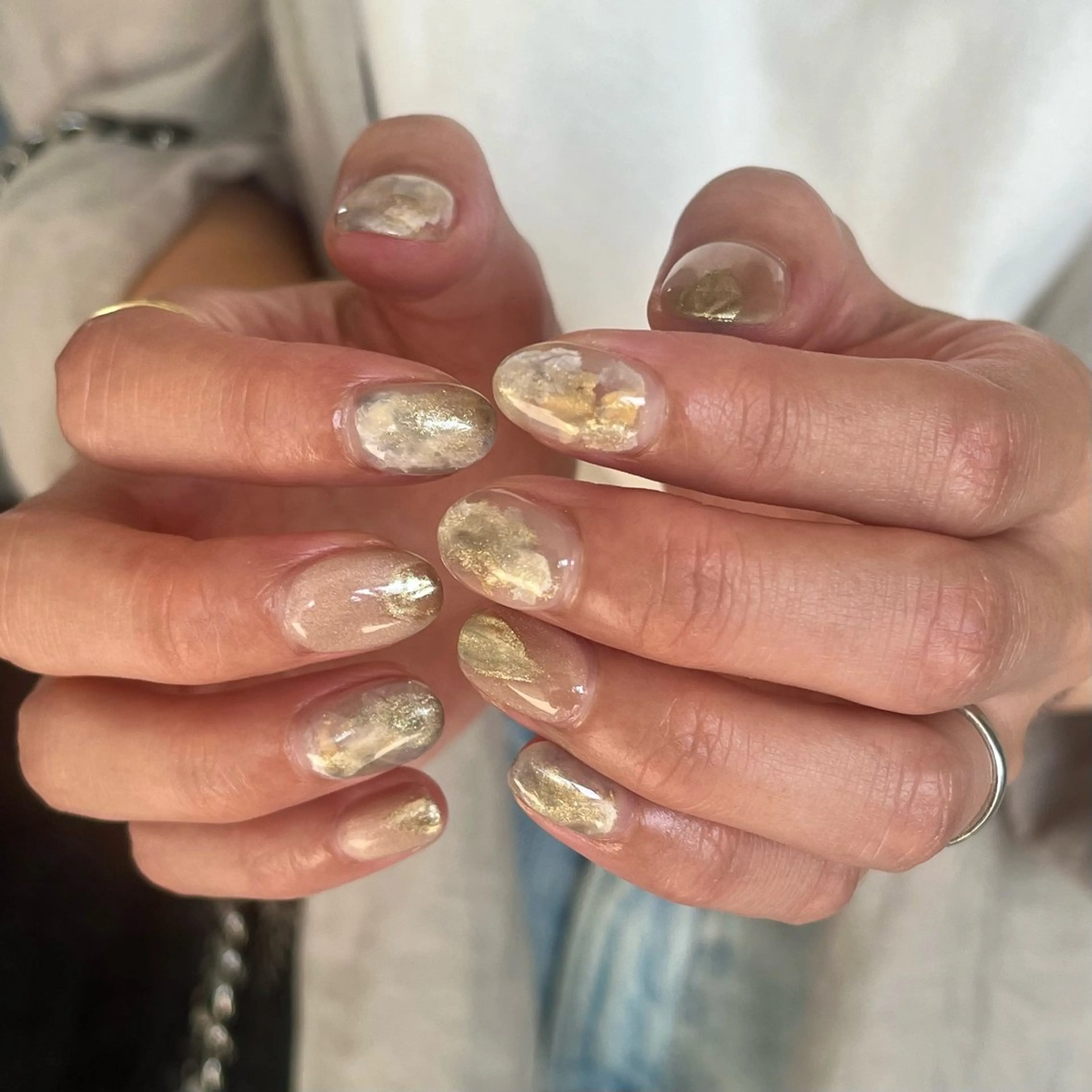 ネイル アートネイル 持ち込み ニュアンスネイル Belle  âme Mioのネイルデザイン