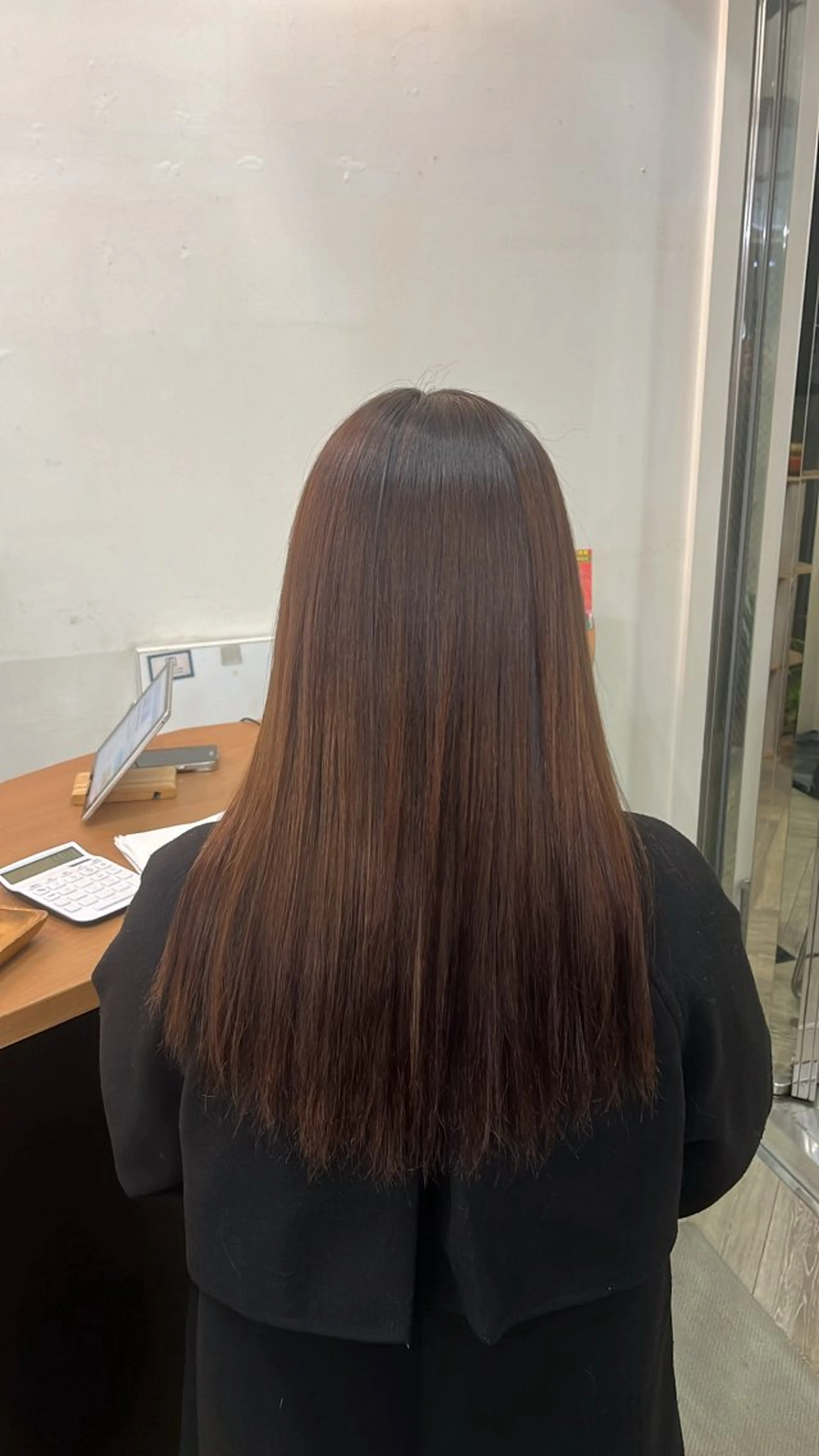 ロング 縮毛矯正 縮毛矯正 デザインカラー/ コーンロウのヘアスタイル