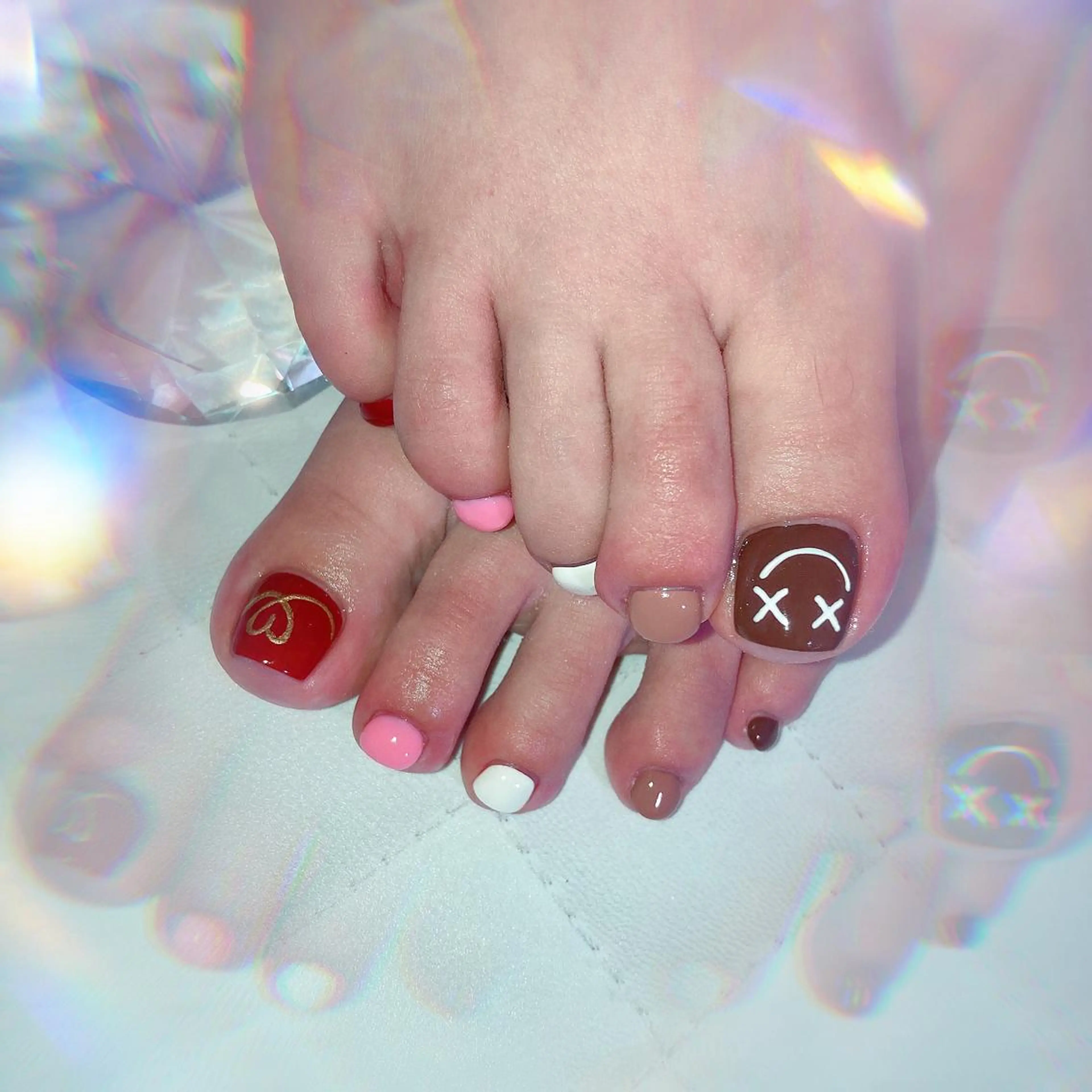 ショート ネイル フットネイル 💎ビューティサロン 湘南　RIRAN💎のネイルデザイン