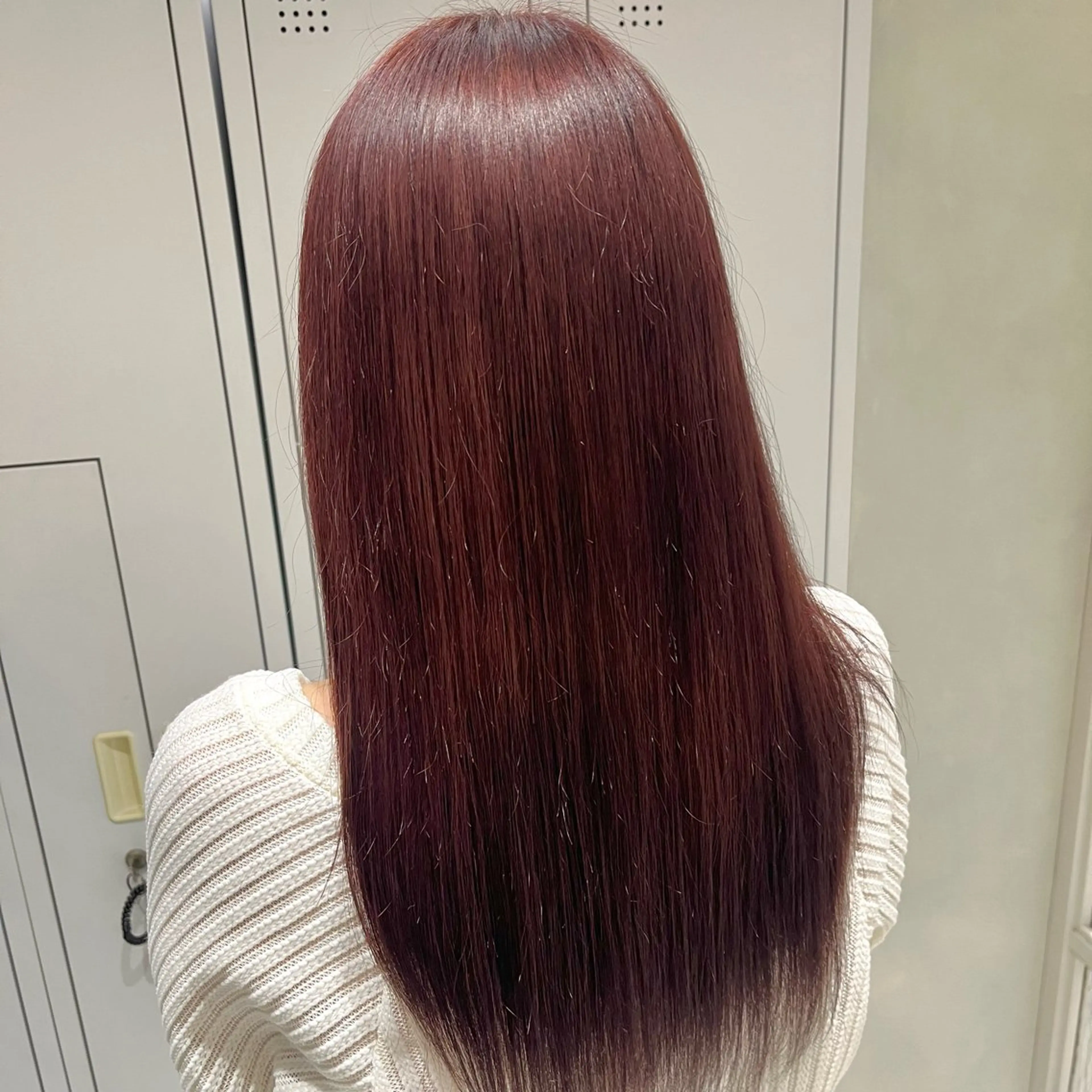 ロング カラー ブリーチ ハイトーンカラー レッドカラー ヘアカラー 💖ブリーチ/暖色 𝐘𝐮𝐢💖のヘアスタイル