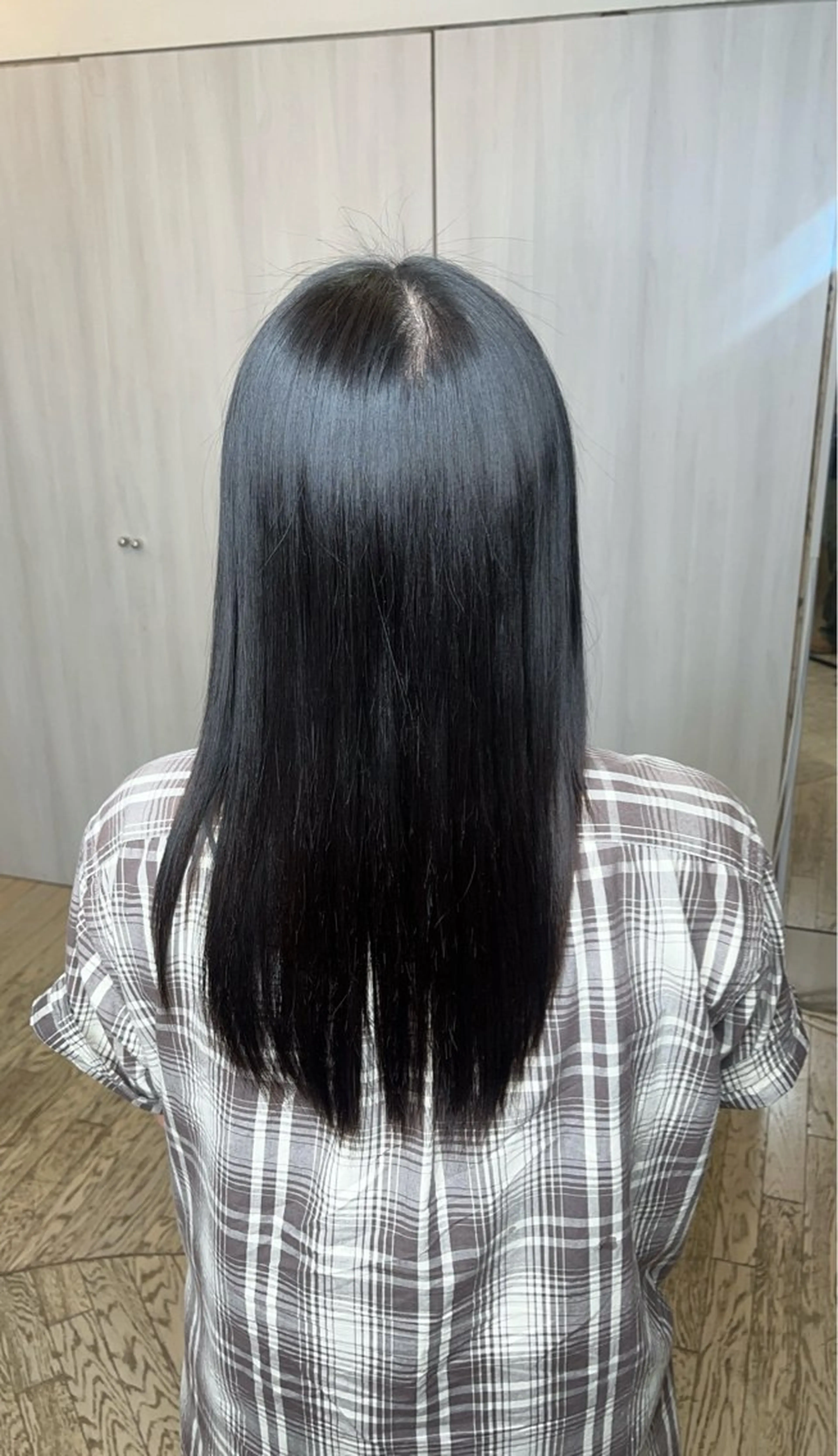 セミロング 縮毛矯正 デザインカラー/ コーンロウのヘアスタイル