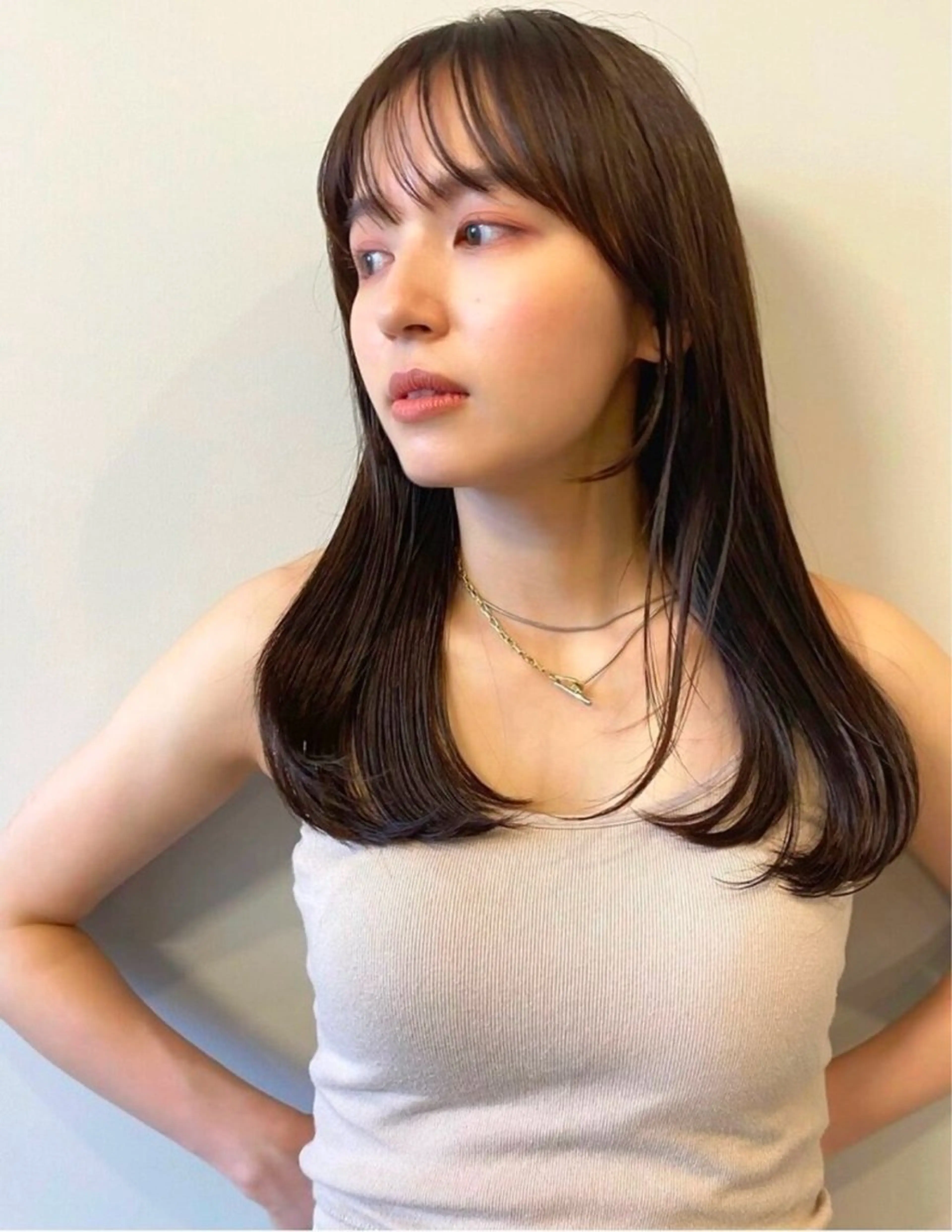 ロング レイヤーカット トリートメント レイヤーカット大人気 //吉田百花のヘアスタイル