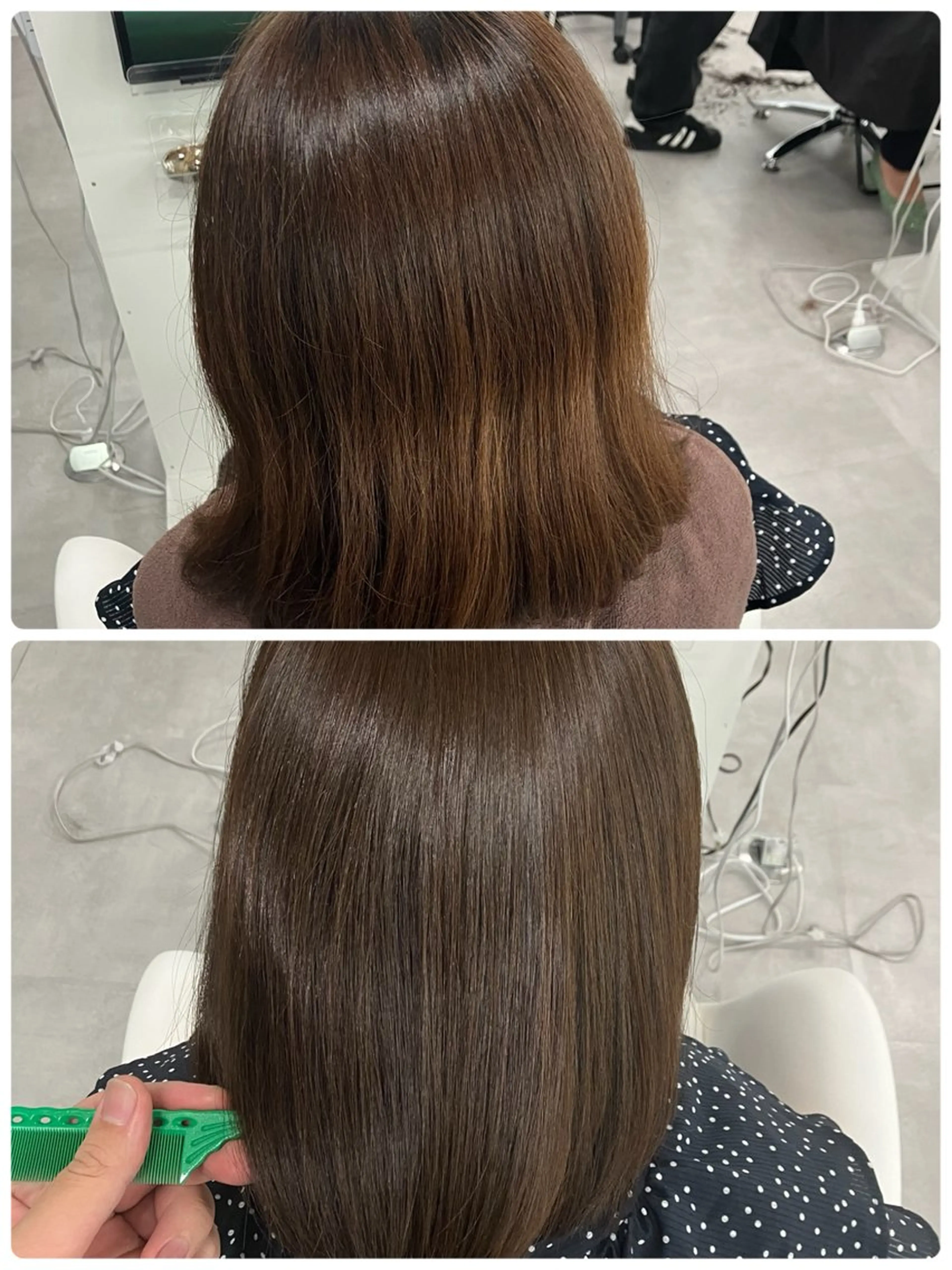 ミディアム カラー カット ヘアカラー トリートメント door white hideのヘアスタイル