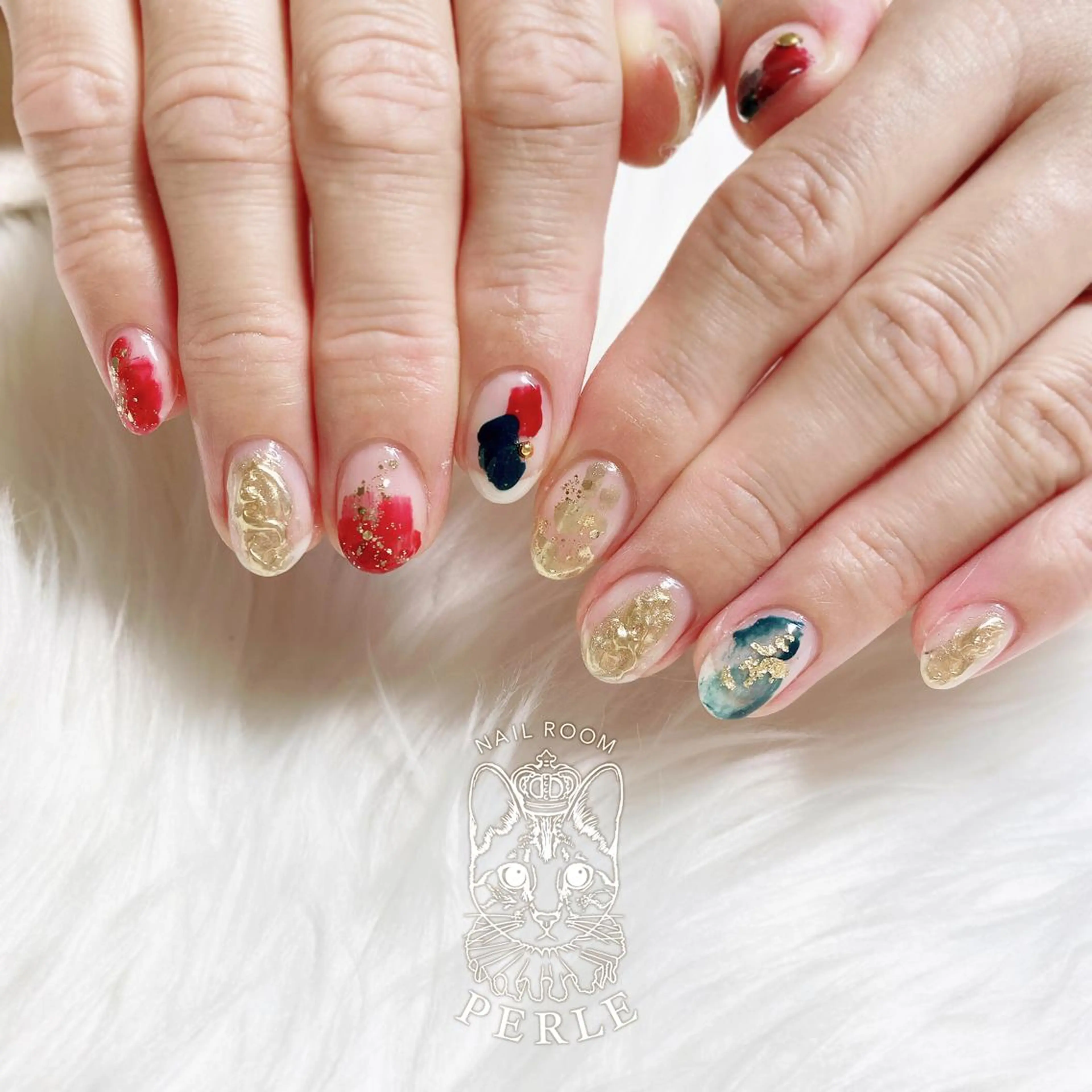ネイル ハンドネイル nail room Perleのネイルデザイン