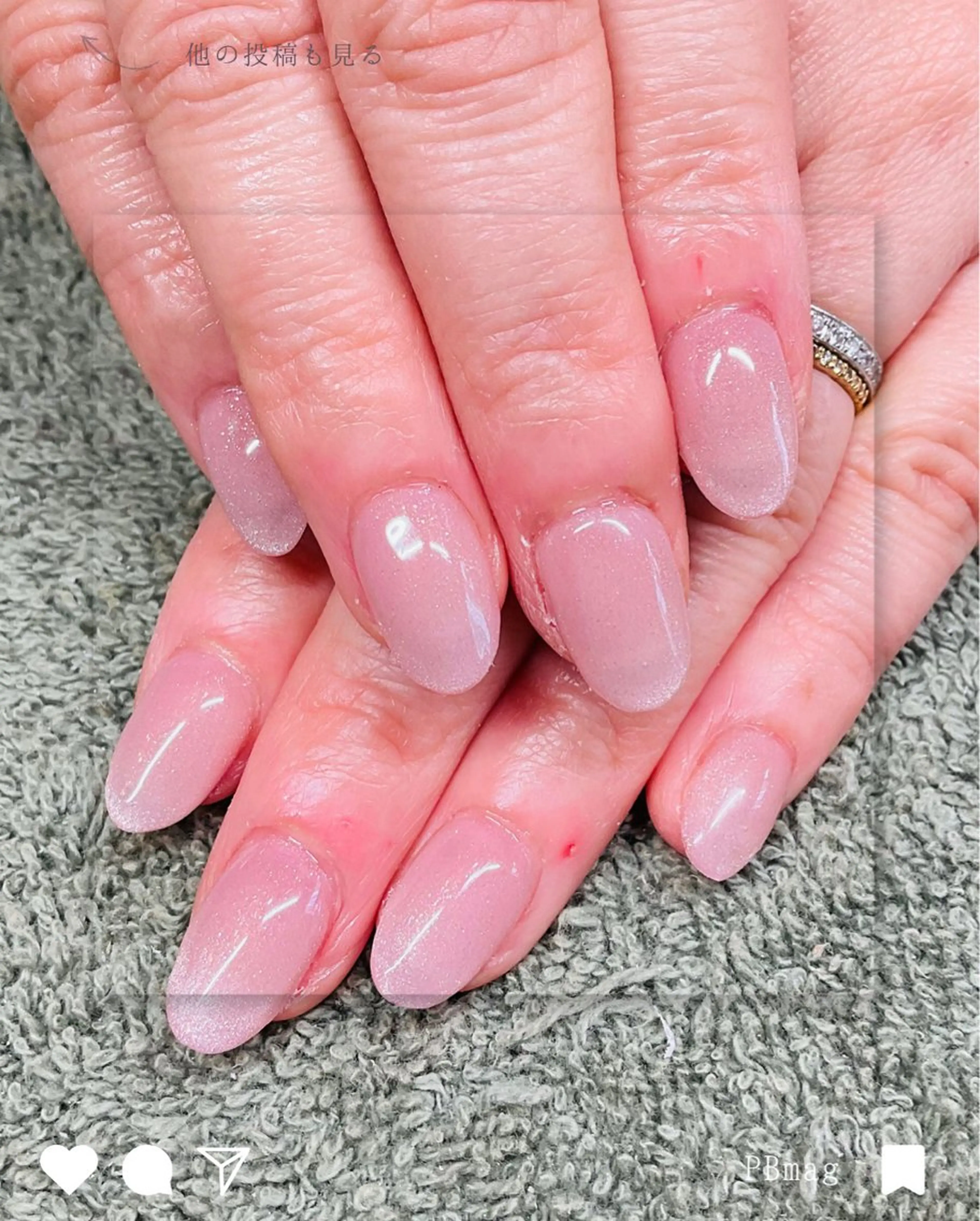 ネイル 長さ出し マグネットネイル ワンカラーネイル ピンク ショートネイル Quirky's Nail【栄店】のネイルデザイン