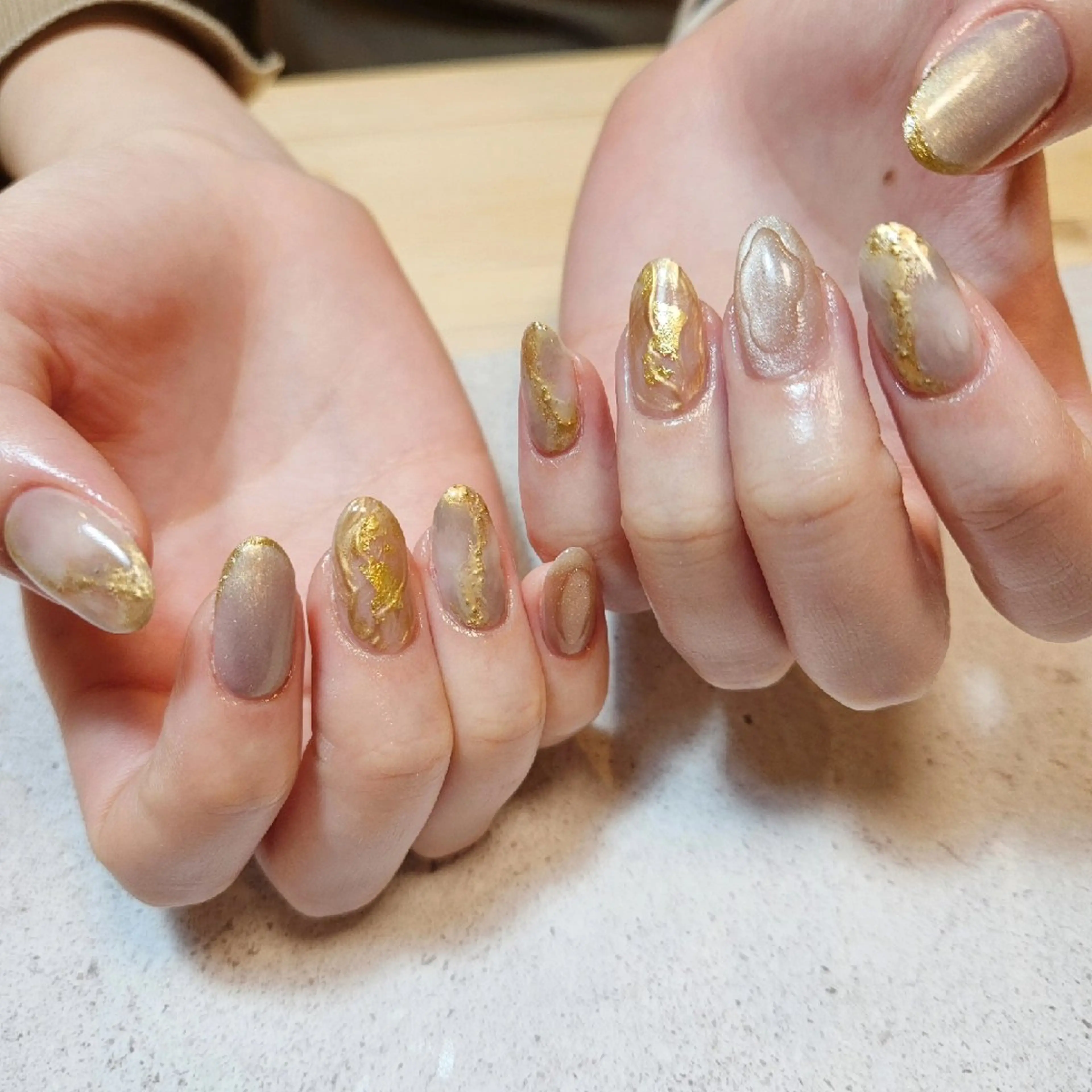 ネイル ジェルネイル マグネットネイル ニュアンスネイル パラジェル 冬ネイル ハンドネイル Nailsalon manoのネイルデザイン