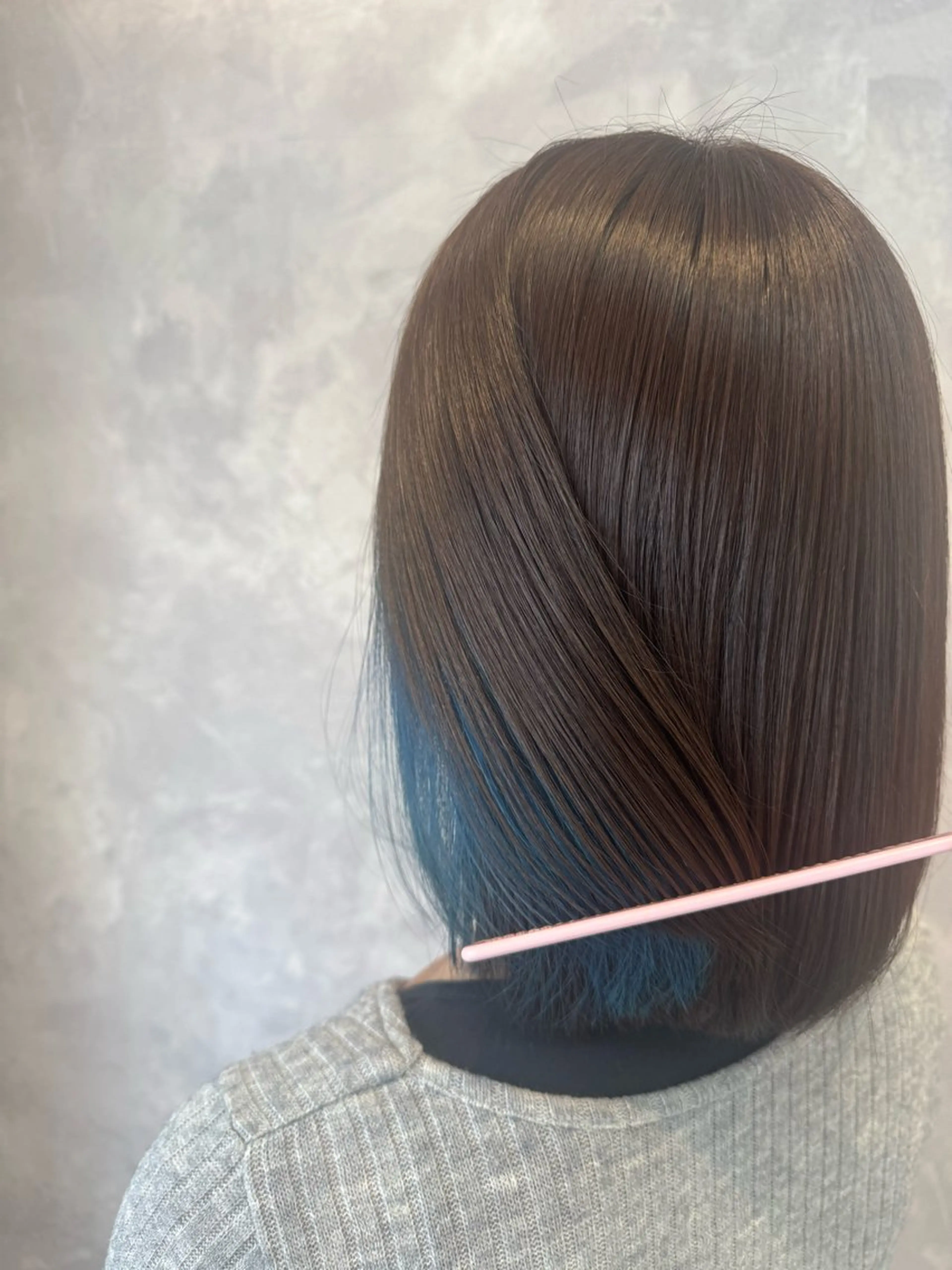 ミディアム カラー ヘアカラー トリートメント ヒヨシ ルナのヘアスタイル