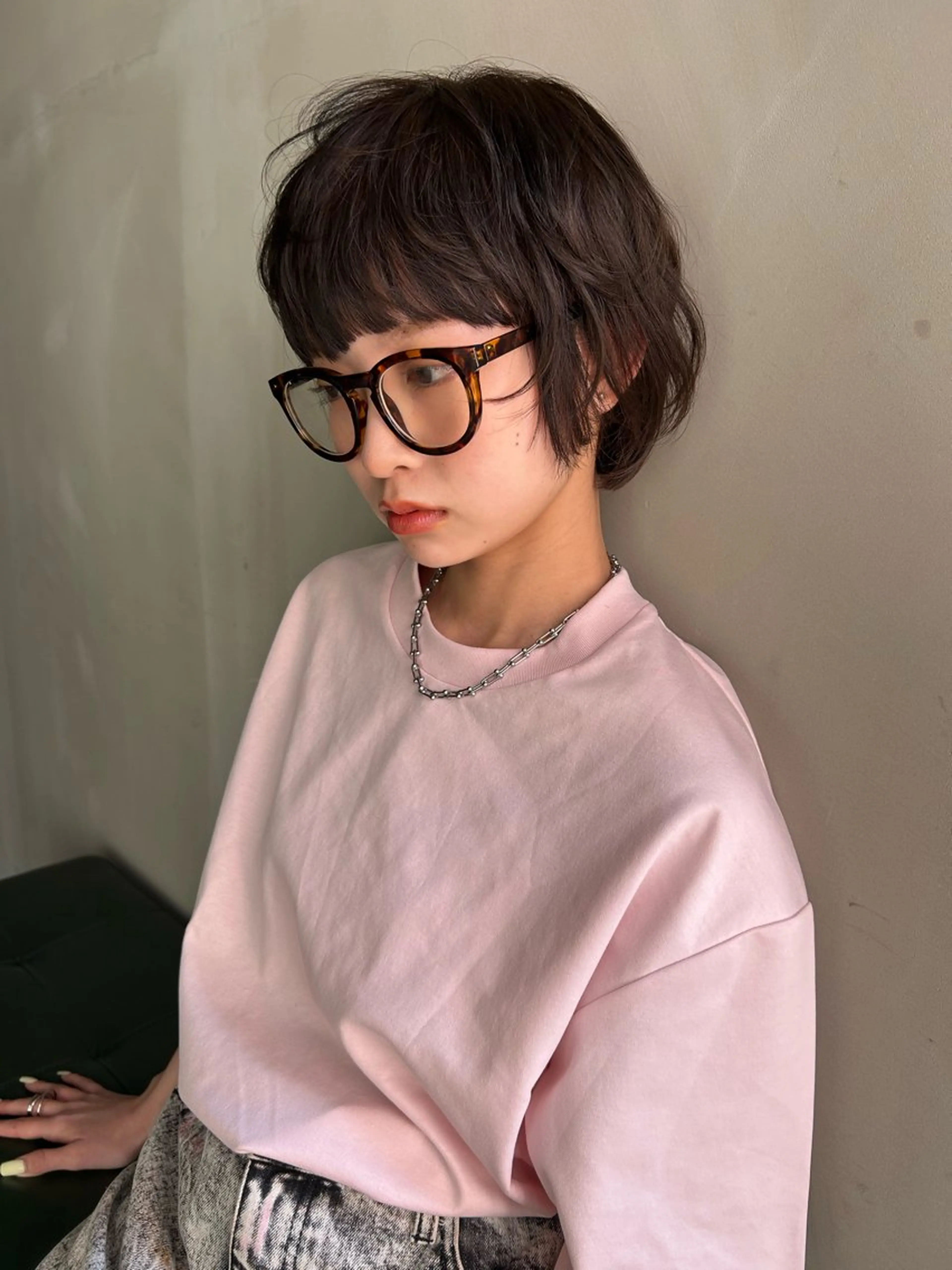 ショート カラー カット ヘアカラー トリートメント ショート/ボブ専門 宮脇美奈/南船場のヘアスタイル